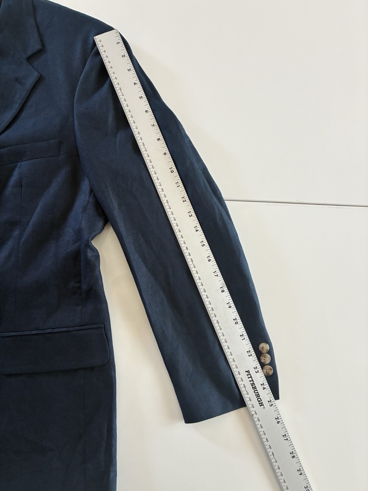 BROOKS BROTHERS 43R Made In The USA 💯 LINEN DARK NAVY TWO- BUTTON SPORT COAT