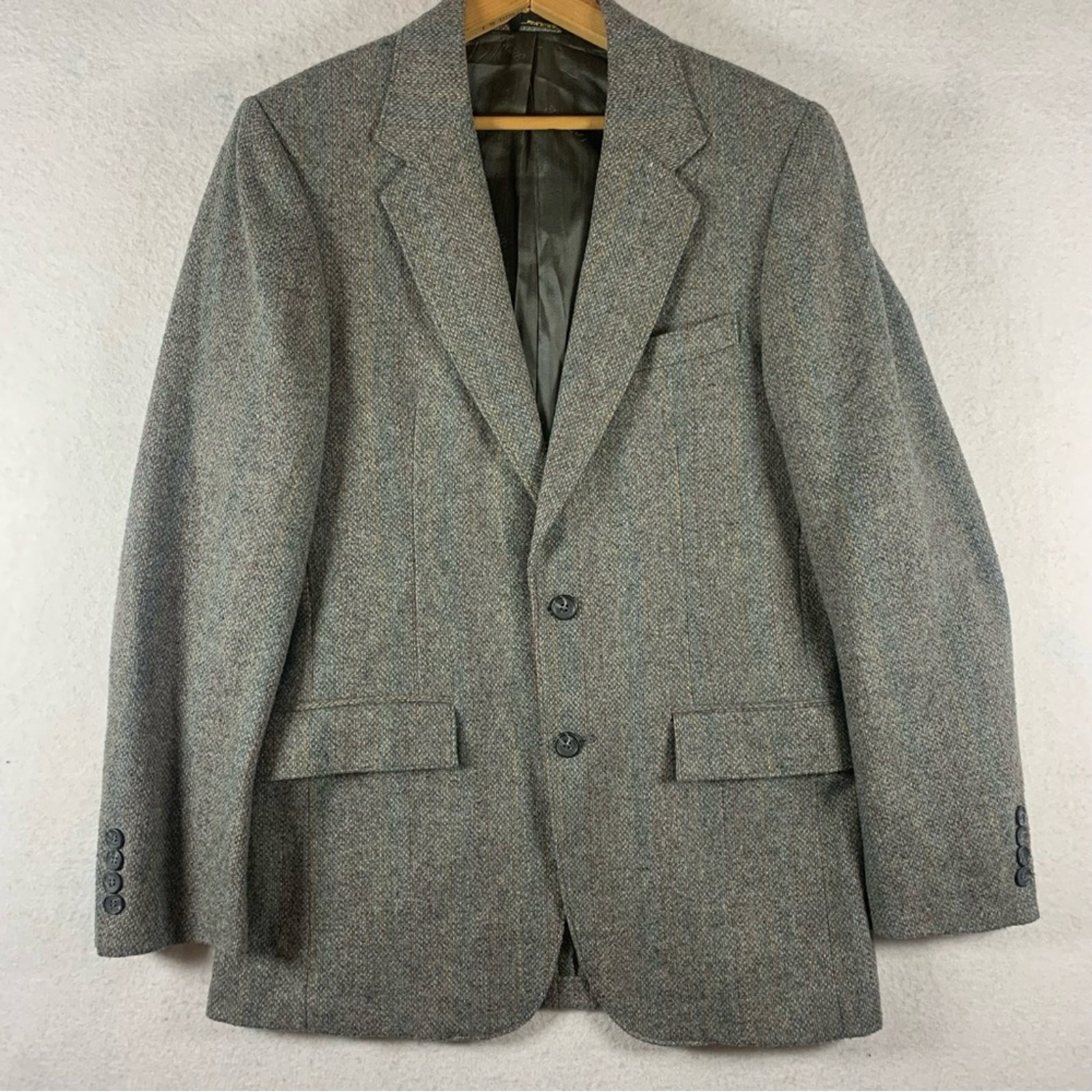 Le Tigre Mens Blazer Gray Tweed Wool Light Academia Classic Wedding Guest Event