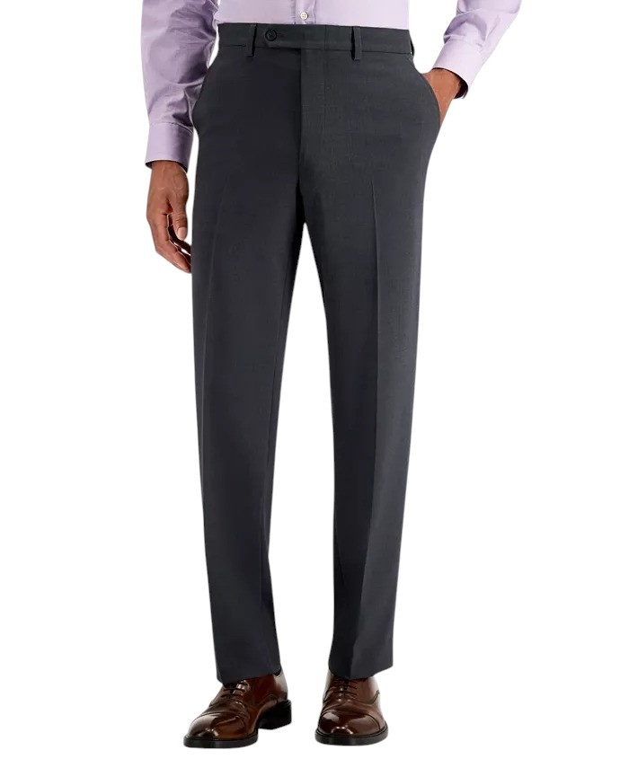 Nautica Mens Modern fit 2 Piece Suit 40 R Pants 34 / 32 Charcoal Gray Solid