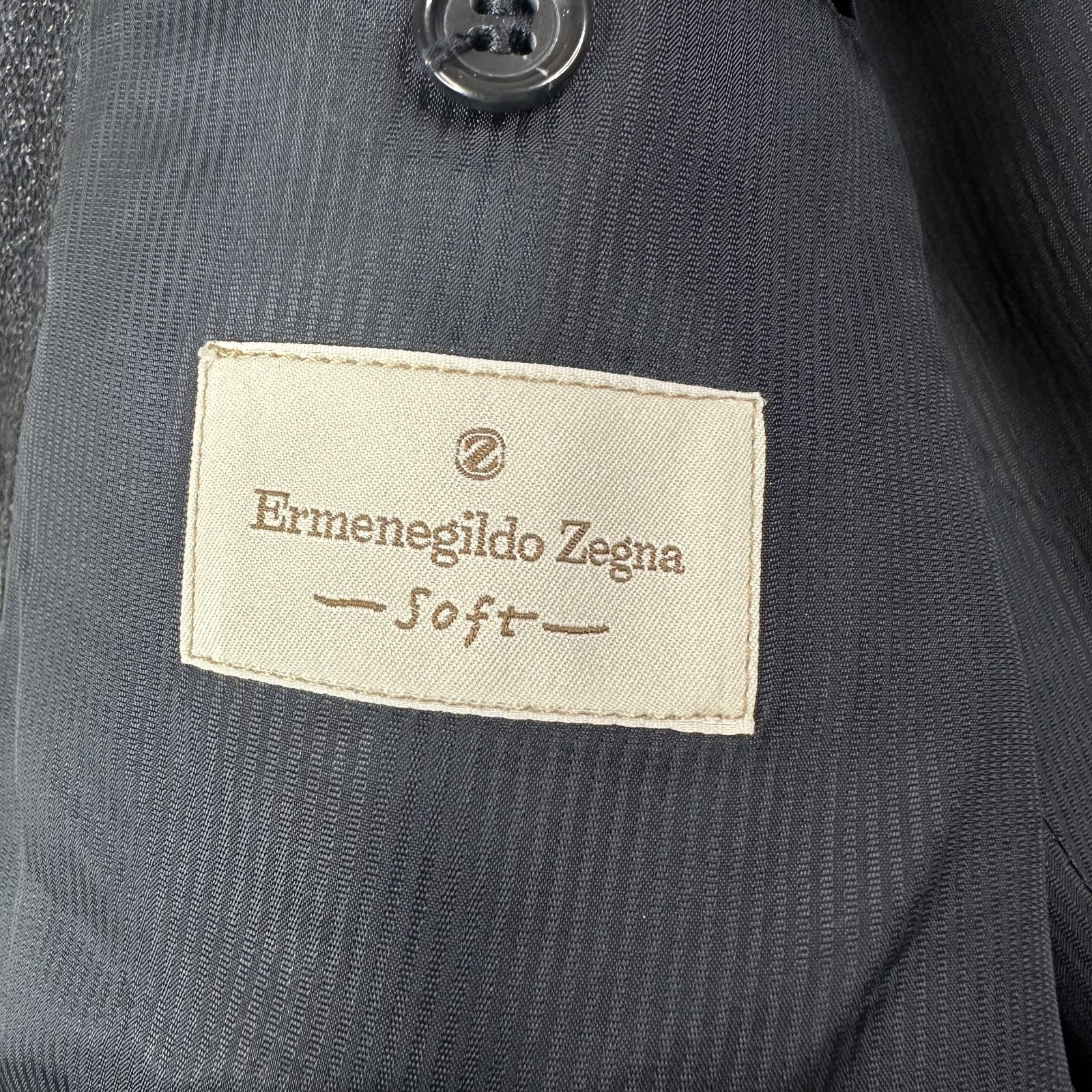 Ermenegildo Zegna Sport Coat Mens 48R Navy Blue 3 Button Cashmere Wool Coat