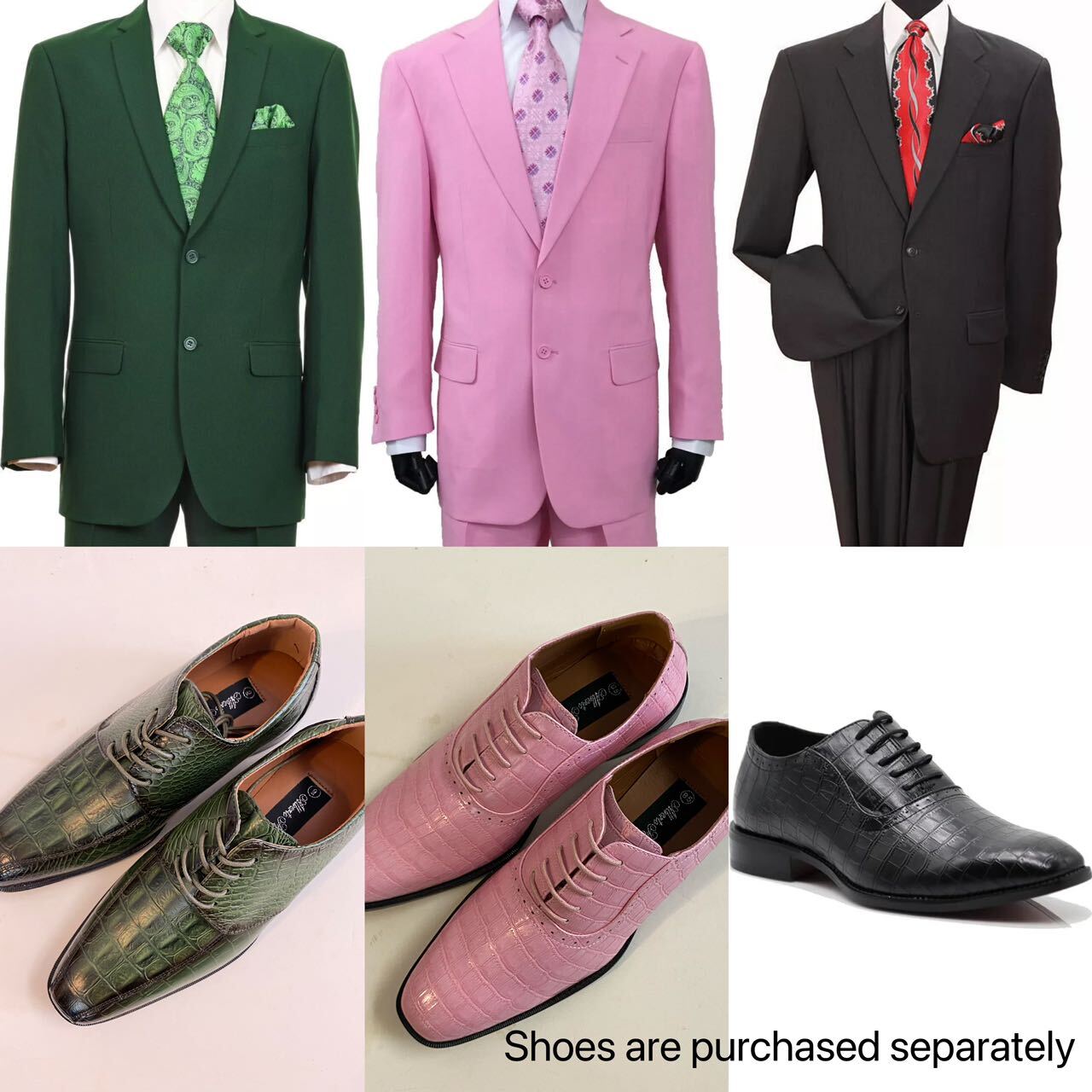 Men’s Formal Regular Fit Suit 2 Piece Two Button Jacket & Pants 702P
