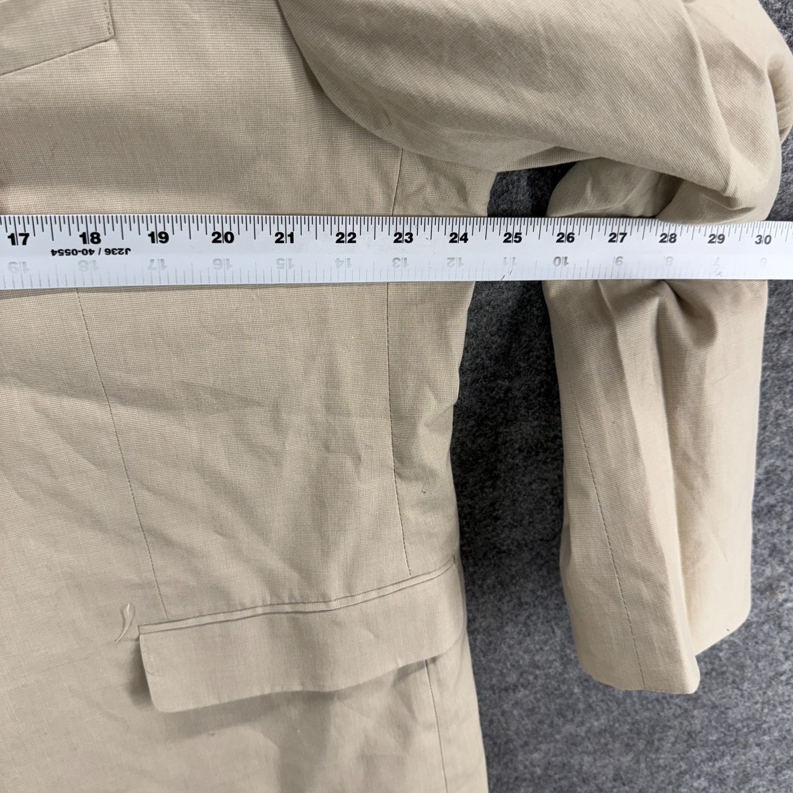 Saddlebred Blazer Men 50 Beige Button Up Collared Long Sleeve Lined Jacket