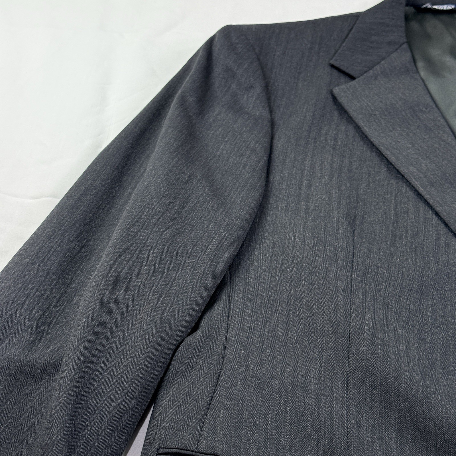Vintage Polo Ralph Lauren Blazer 46L USA Union Made Wool Herringbone Suit Jacket