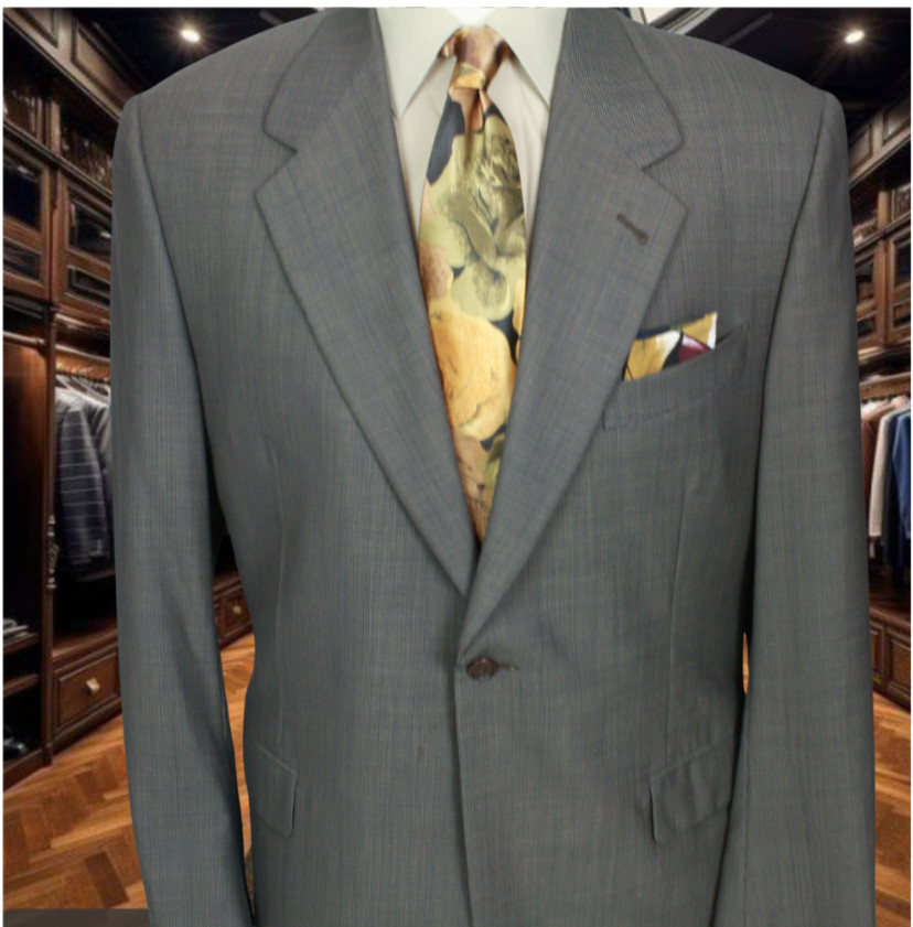 CANALI Italy Men’s Blazer Vintage One Button All Wool Beige Flex Weave 44 Reg
