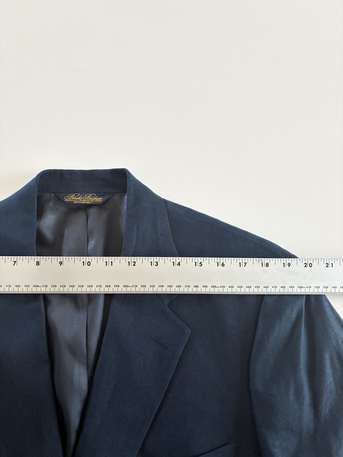 BROOKS BROTHERS 43R Made In The USA 💯 LINEN DARK NAVY TWO- BUTTON SPORT COAT