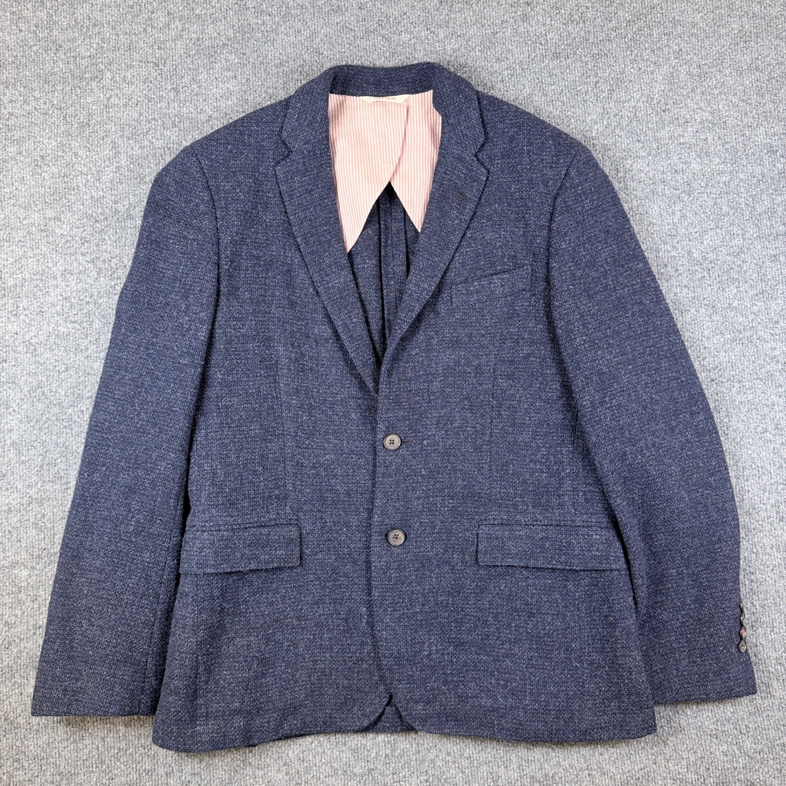 Brooks Brothers Blazer Mens 42R Blue Moon England Red Fleece Unstructured Wool