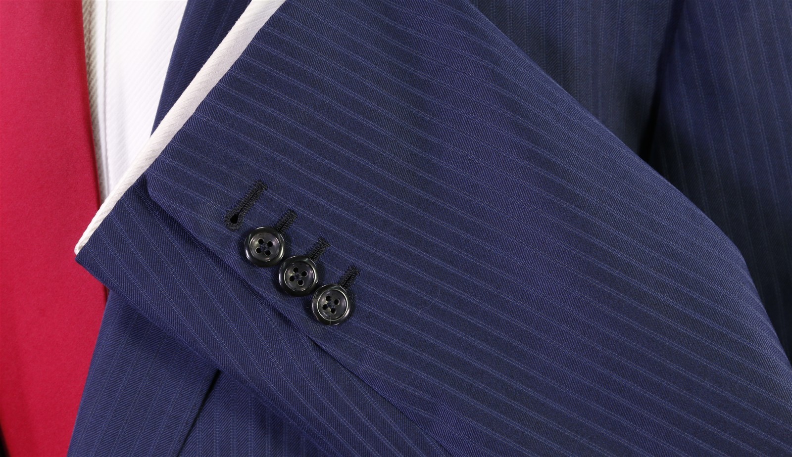 Oxxford Very Recent Royal Blue Tonestripe 2-Btn Wool Suit 48R