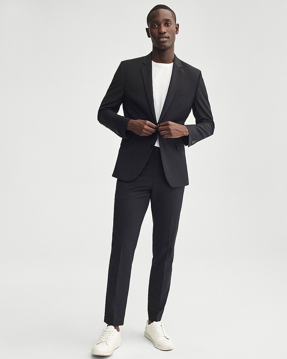 NEW EXPRESS $278 BLACK EXTRA SLIM MODERN TECH SUIT JACKET SZ 40R