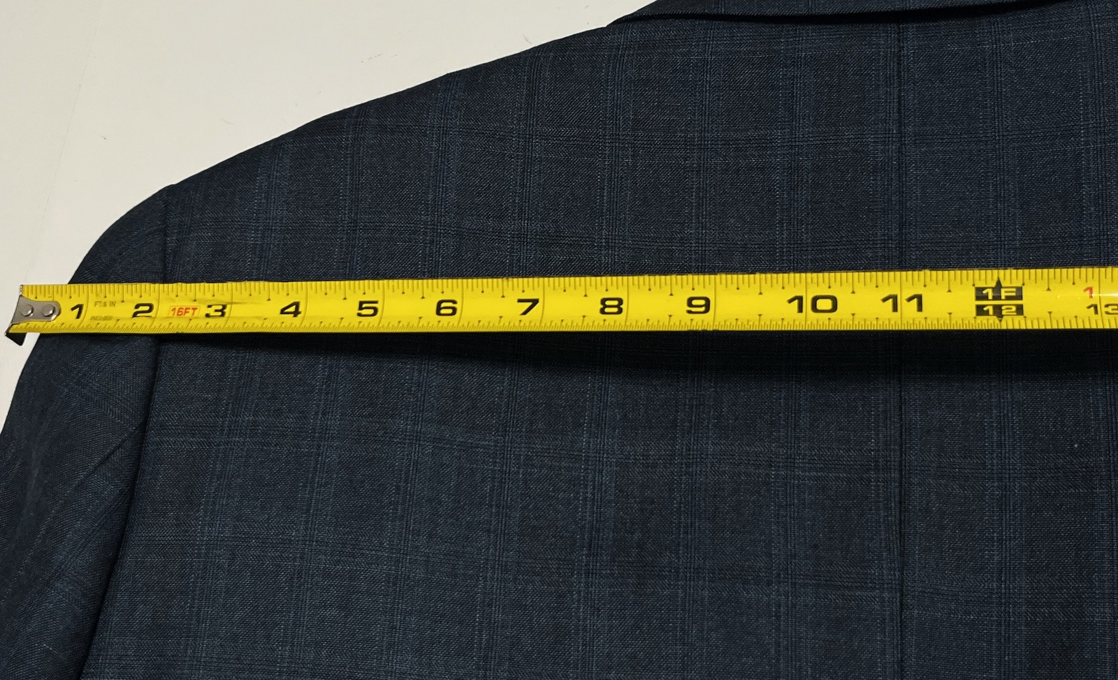 Giorgio Fiorelli Men’s Navy Blue Plaid 2-Button Suit Jacket Blazer Size 42R