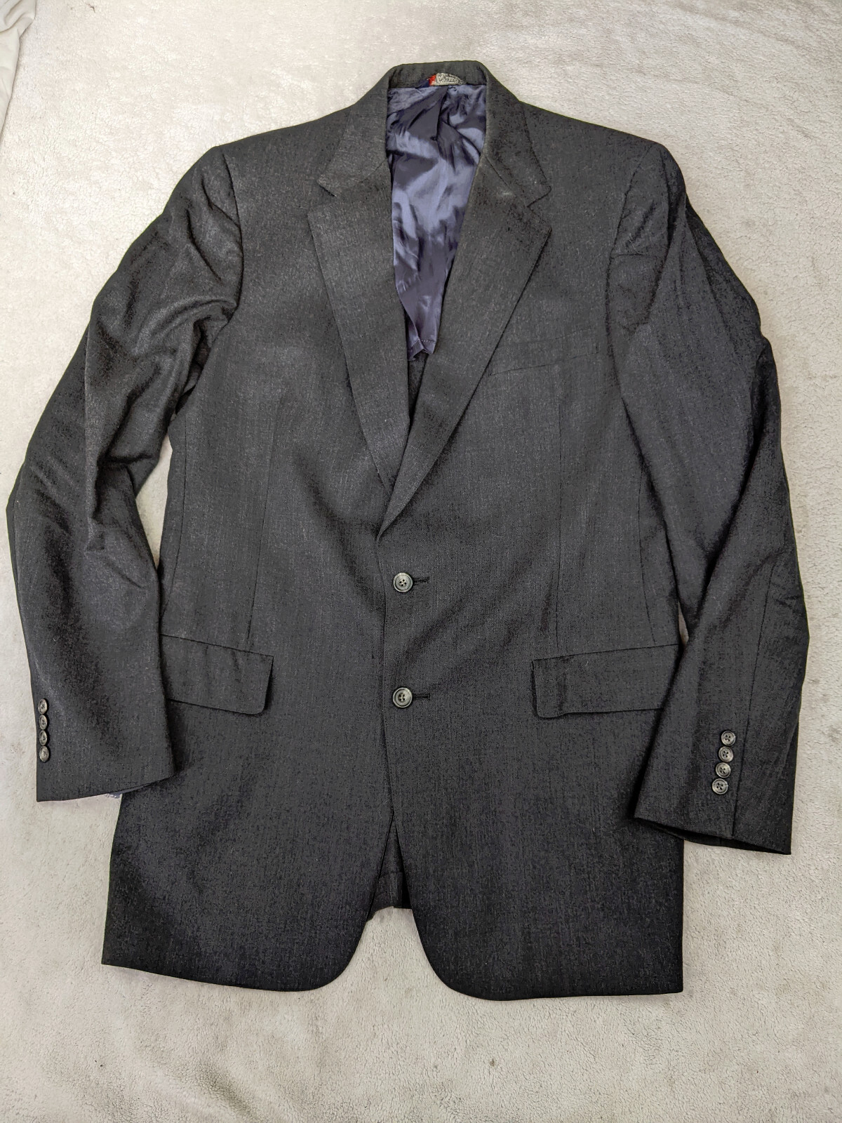 Vtg USA Austen Reed Mens L Gray 100% Wool Unstructured Blazer Jacket Union