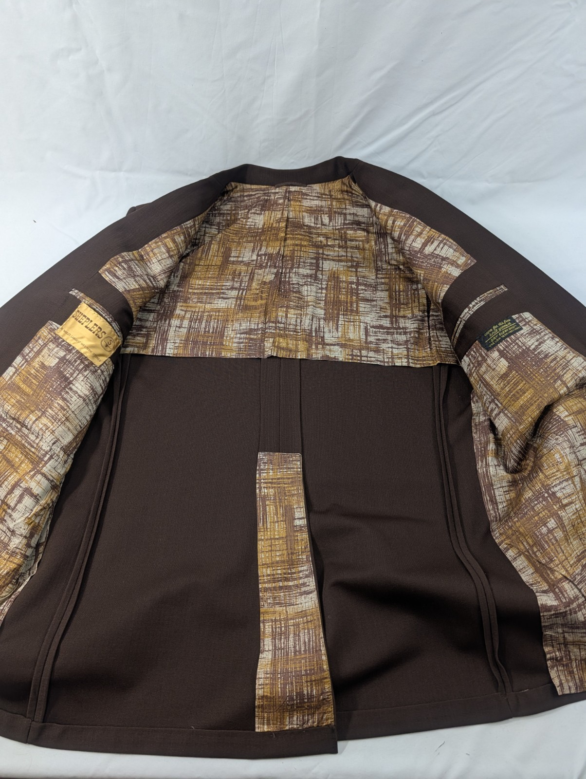 Sheplers Western Cut Sports Jacket Blazer Suit Coat Brown Yokes 44R 46″ Chest