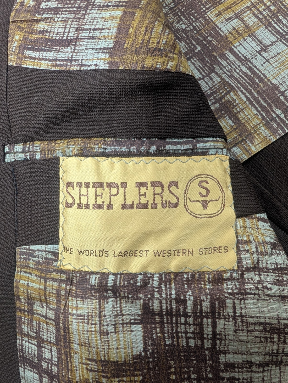 Sheplers Western Cut Sports Jacket Blazer Suit Coat Brown Yokes 44R 46″ Chest