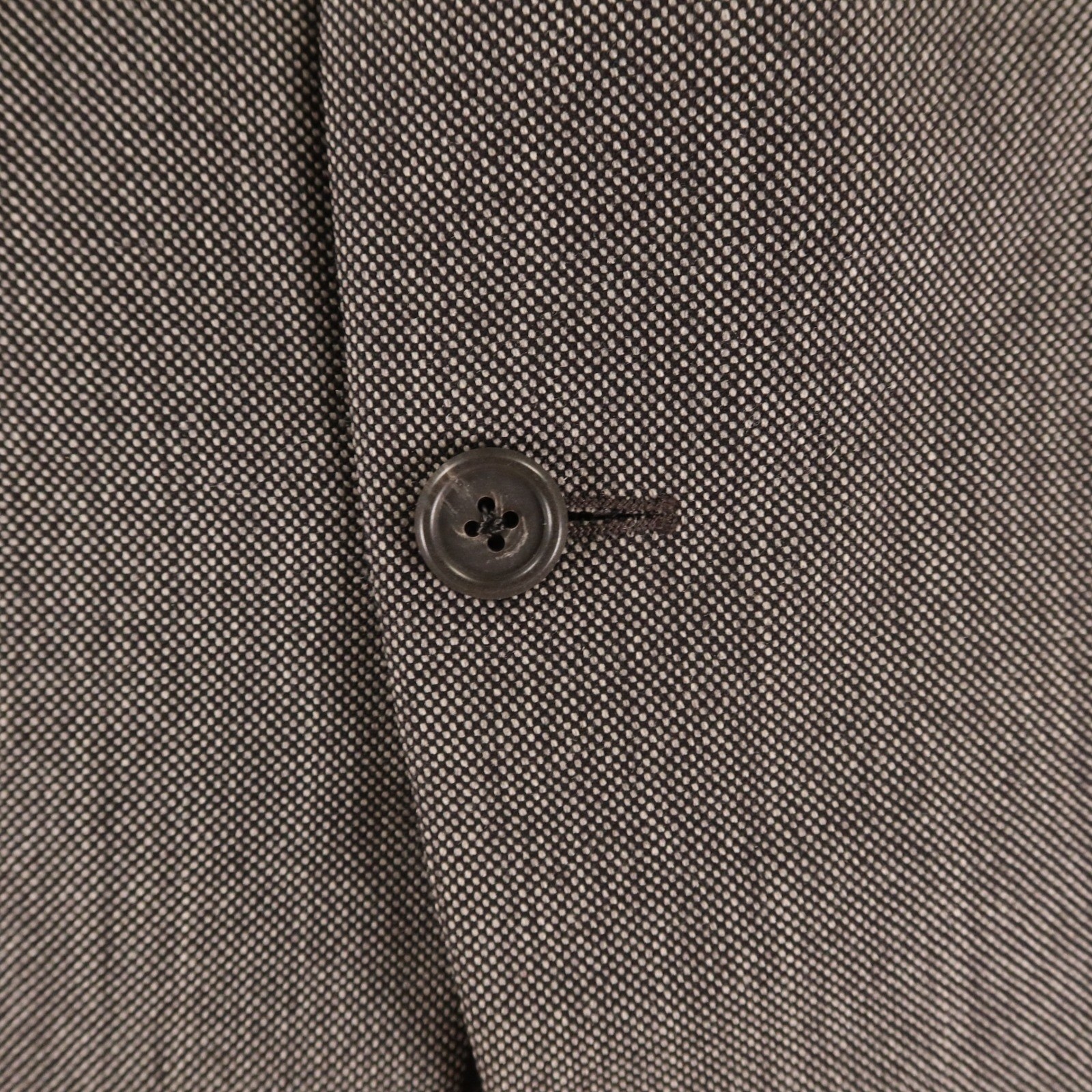 Corneliani Suit L 44R Gray Birdseye Check 100% Wool Made in Italy Pleated 36×30