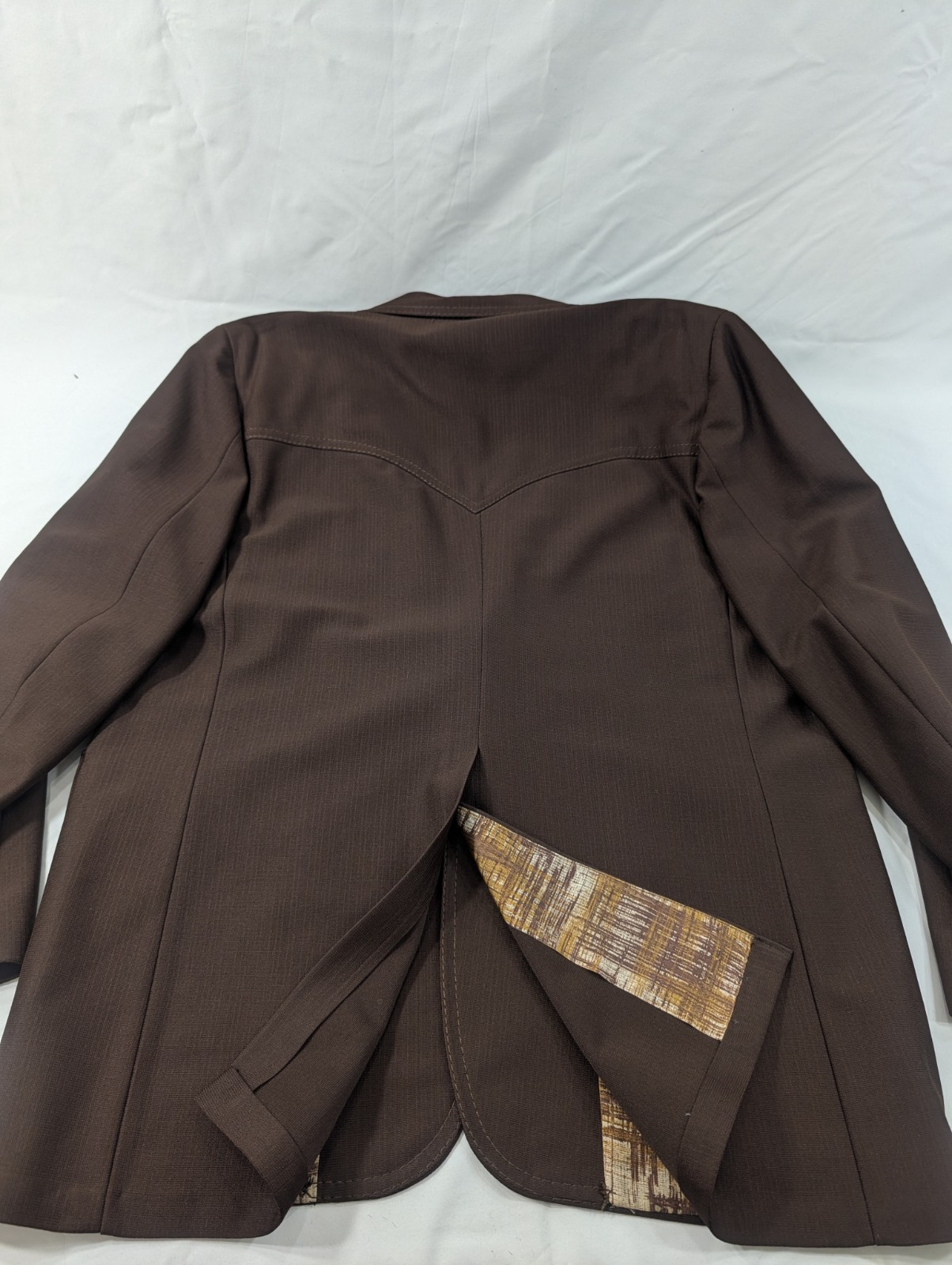 Sheplers Western Cut Sports Jacket Blazer Suit Coat Brown Yokes 44R 46″ Chest