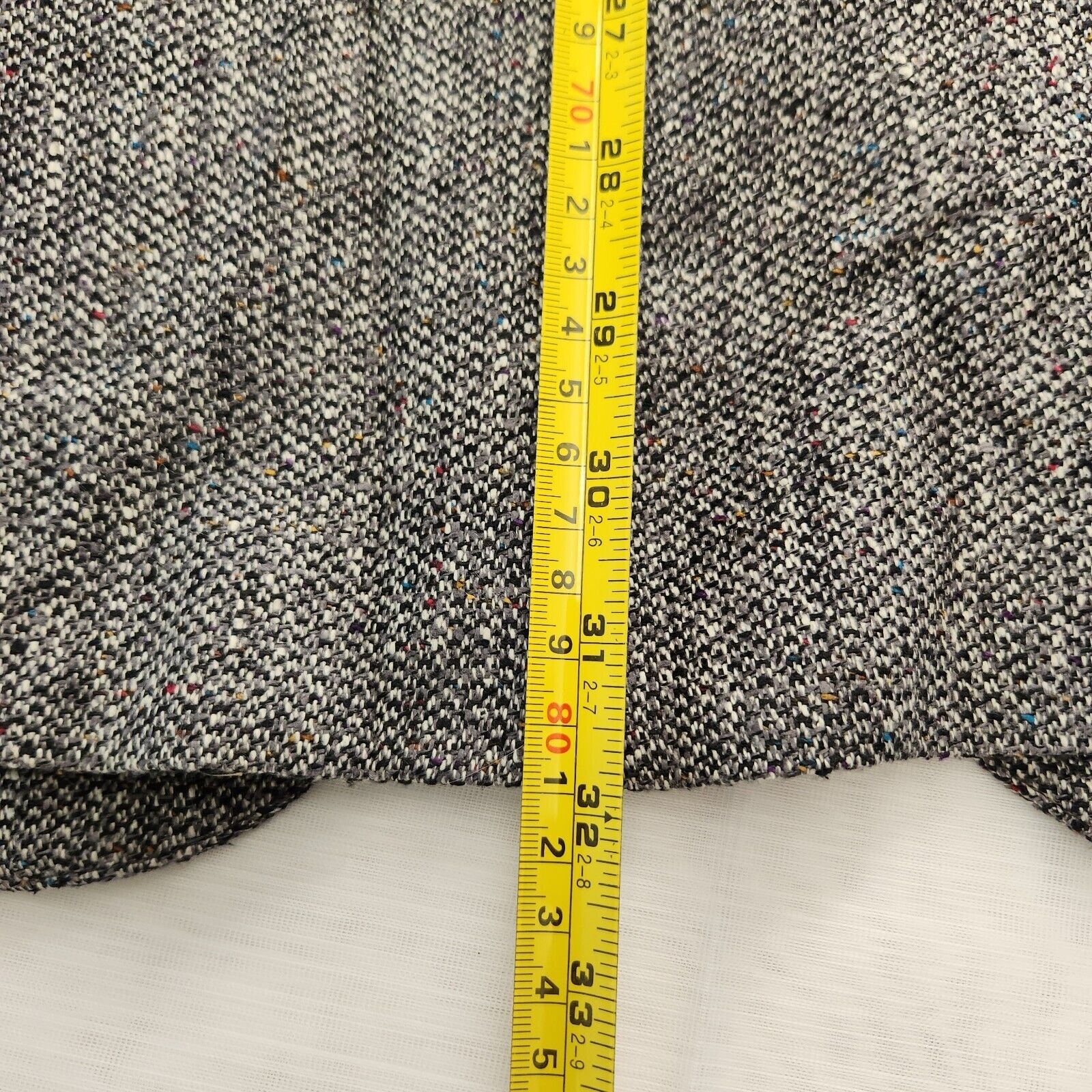 Peterborough Row Bloomingdales Blazer Men’s 42L Silk Gray Heather Tweed Preppy