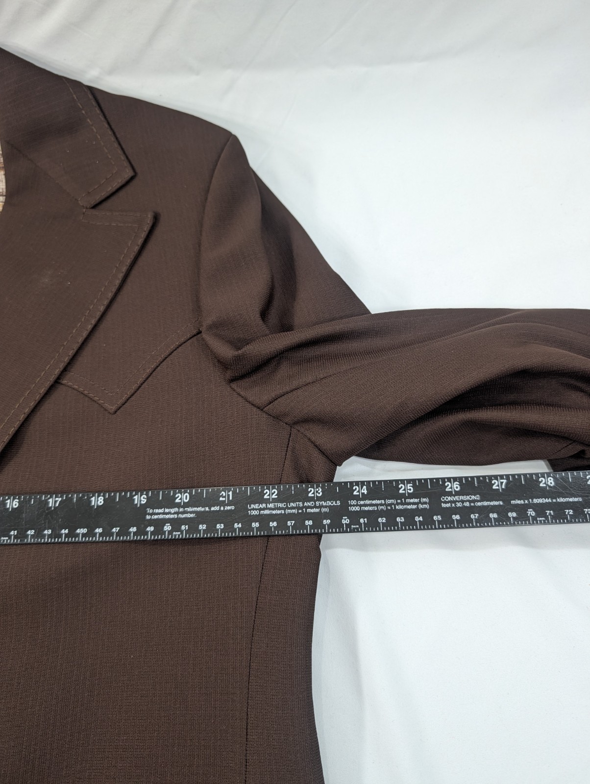 Sheplers Western Cut Sports Jacket Blazer Suit Coat Brown Yokes 44R 46″ Chest