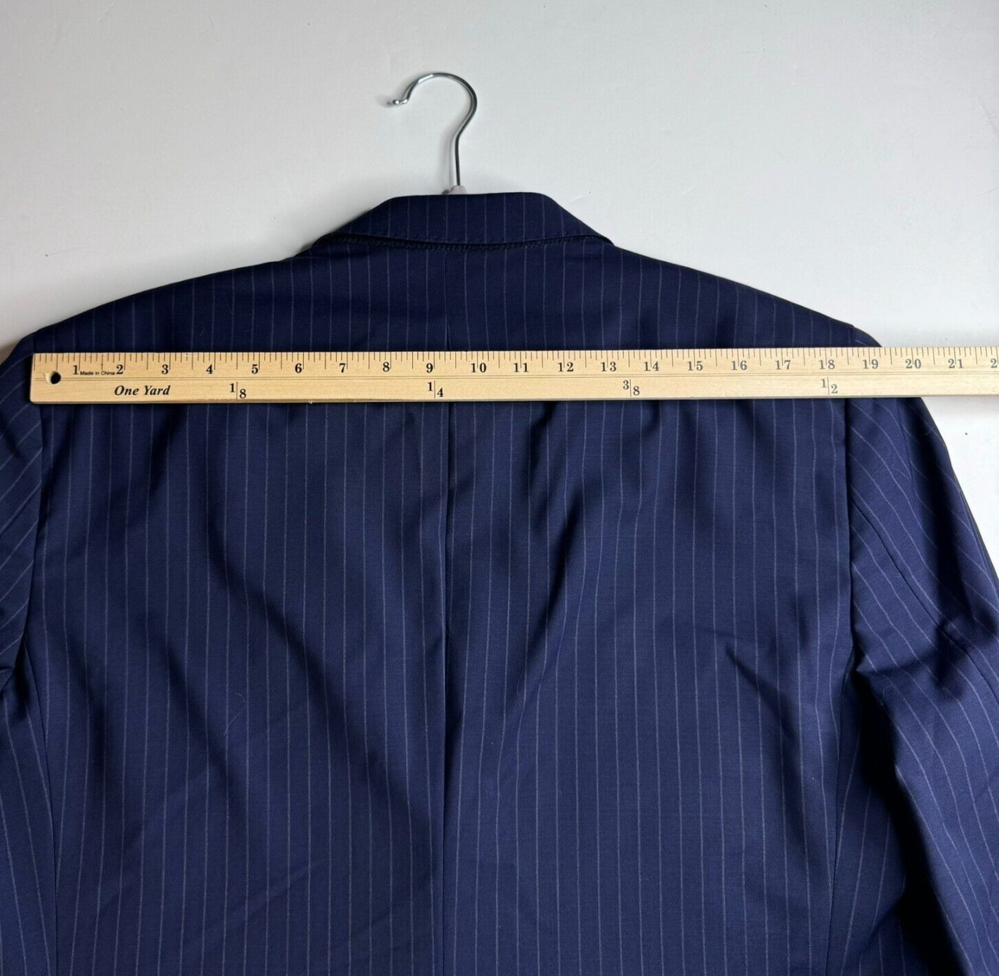 Brooks Bros Explorer Jacket Blazer Sz 46 46R Navy Blue Stripe Fitzgerald Wool