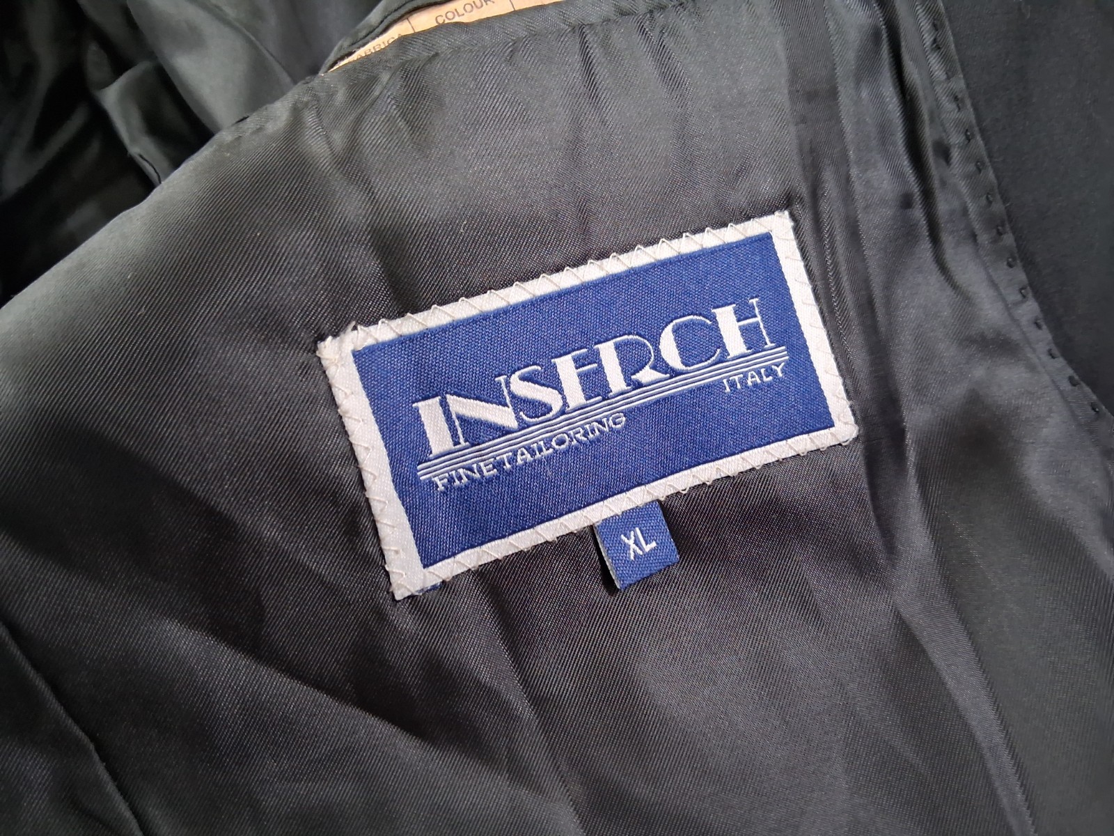 Inserch Mens Jacket XL Pants 38×26.5 Black Button Up Pockets Polyester Blend
