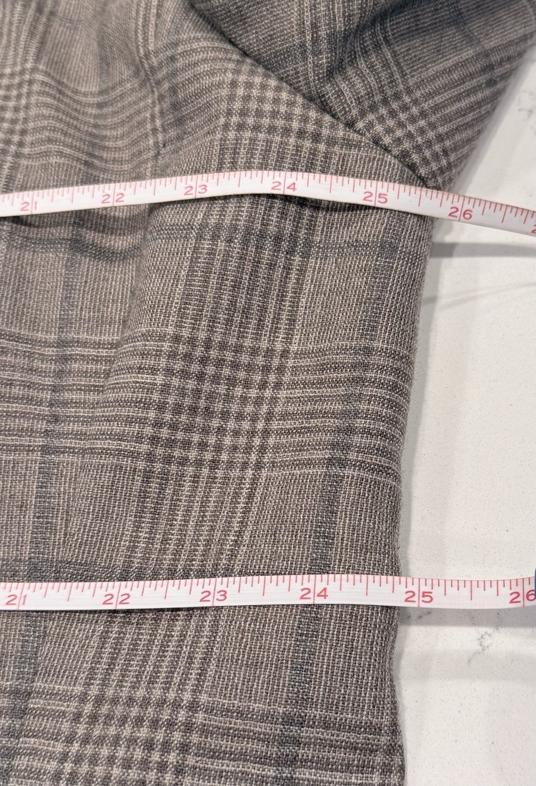 Ralph Lauren LRL Mens 48R Wool Blend Taupe Glen Plaid Windowpane Blazer Jacket