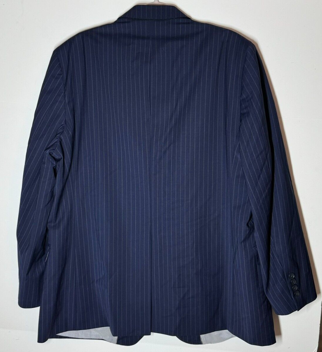 Brooks Bros Explorer Jacket Blazer Sz 46 46R Navy Blue Stripe Fitzgerald Wool