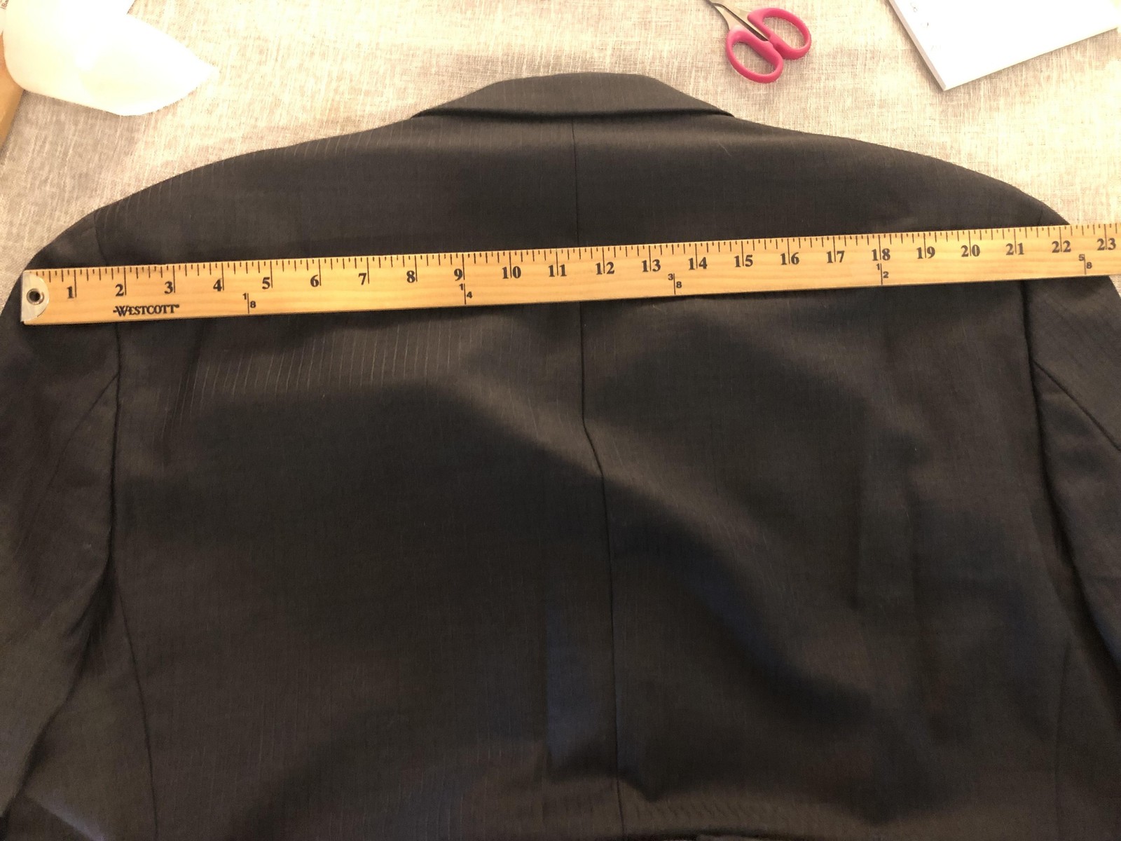 Calvin Klein Suit Jacket Mens 46R Gray Wool Notch Lapel Business Classic Office