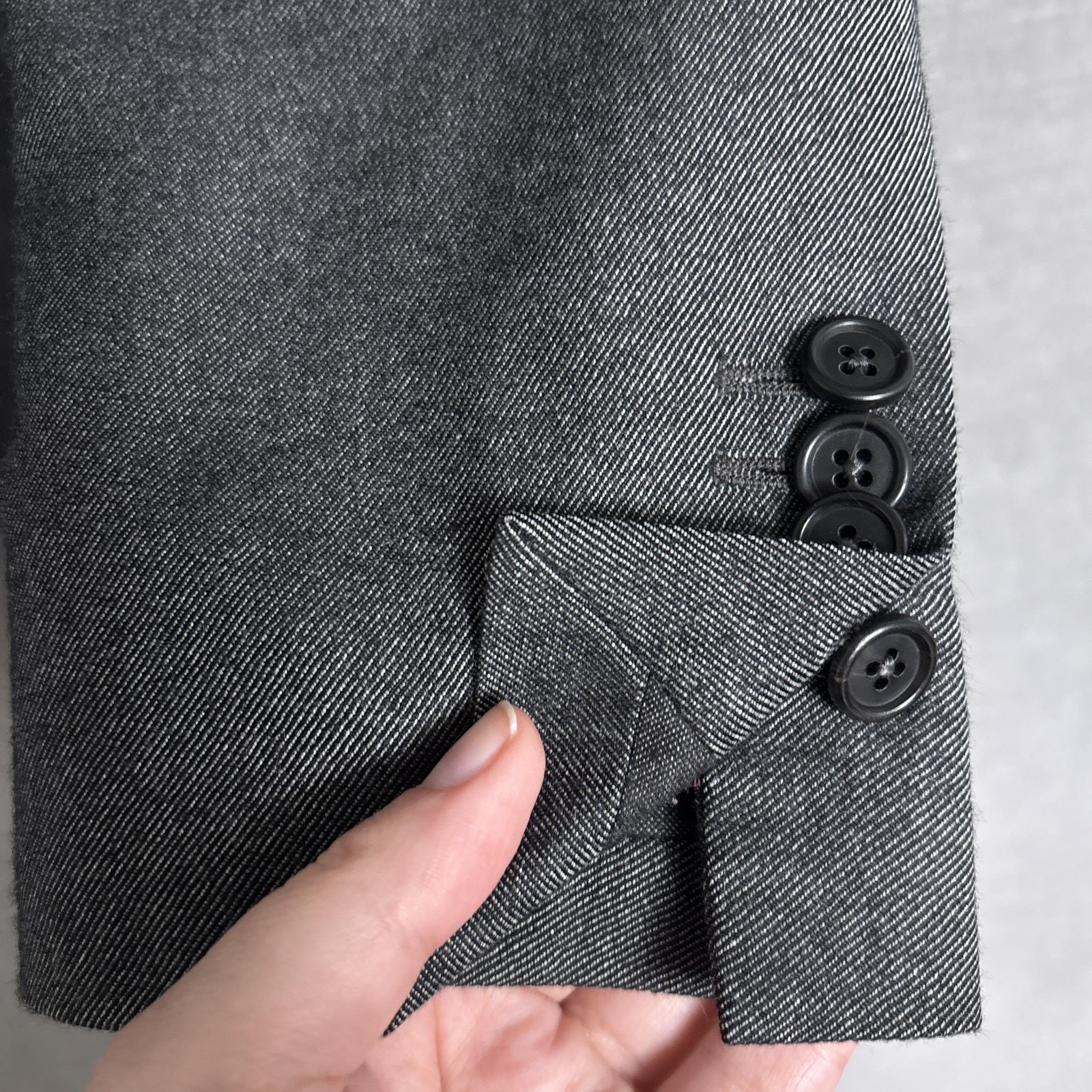 Nigel Curtiss Sport Coat 38R Gray Cashmere Blazer Custom Italy IT48 40R Slim Fit