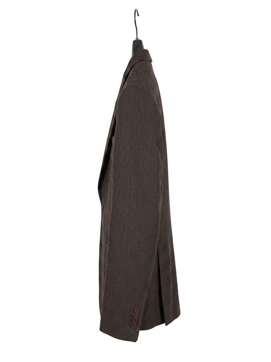 DEVRED 1902 Paris Men Brown Textured Blazer Jacket Extra Slim Fit EU 48 US 38🥇