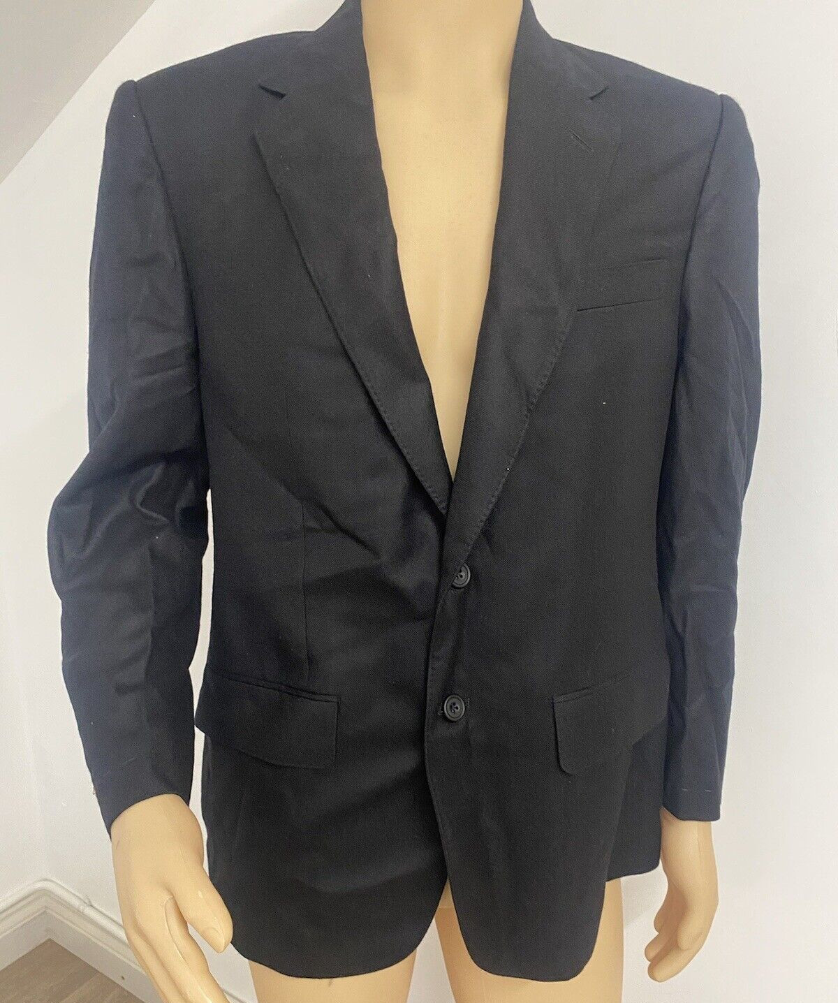 Lutwyche Black Wool Hand Tailored Suit Jacket Various Sizes