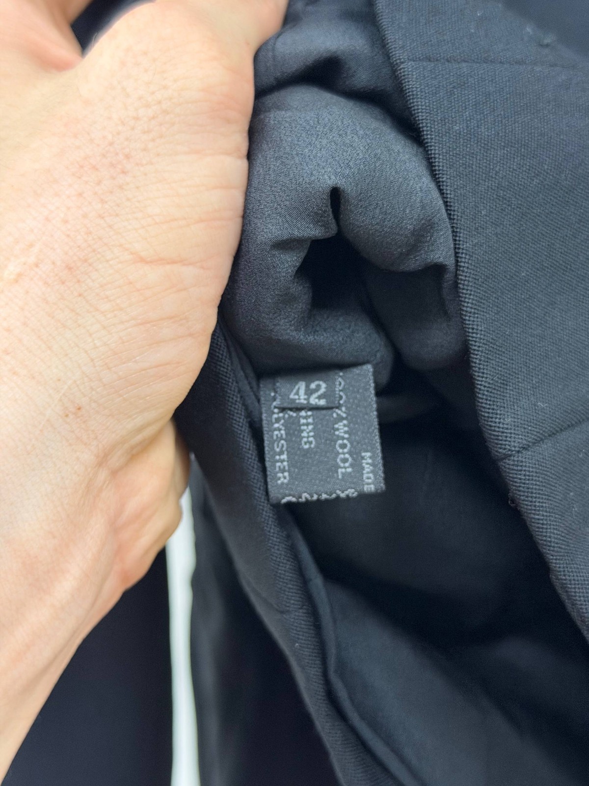 Vintage Prada Milano Black Virgin Wool Tailored Suit Made in Italy IT42