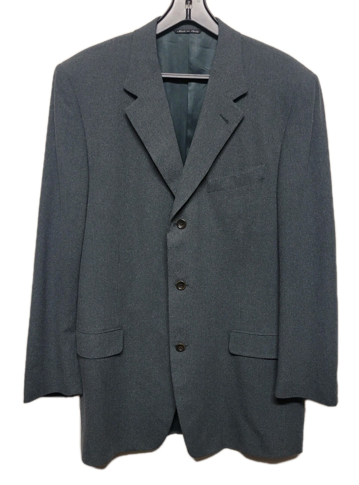 Canali Proposta Gray Mens 3 Button Blazer Silk Wool Nylon Blend Sz 44 L US Italy