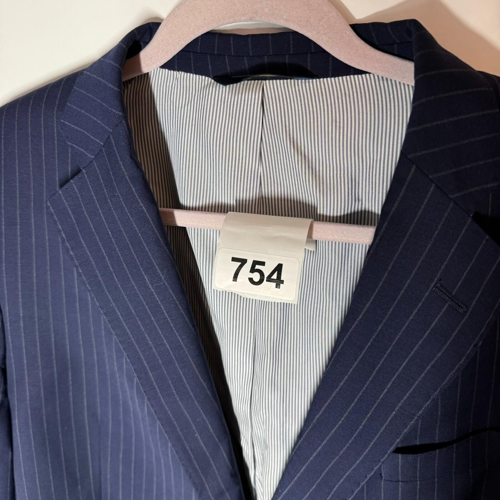 Brooks Bros Explorer Jacket Blazer Sz 46 46R Navy Blue Stripe Fitzgerald Wool