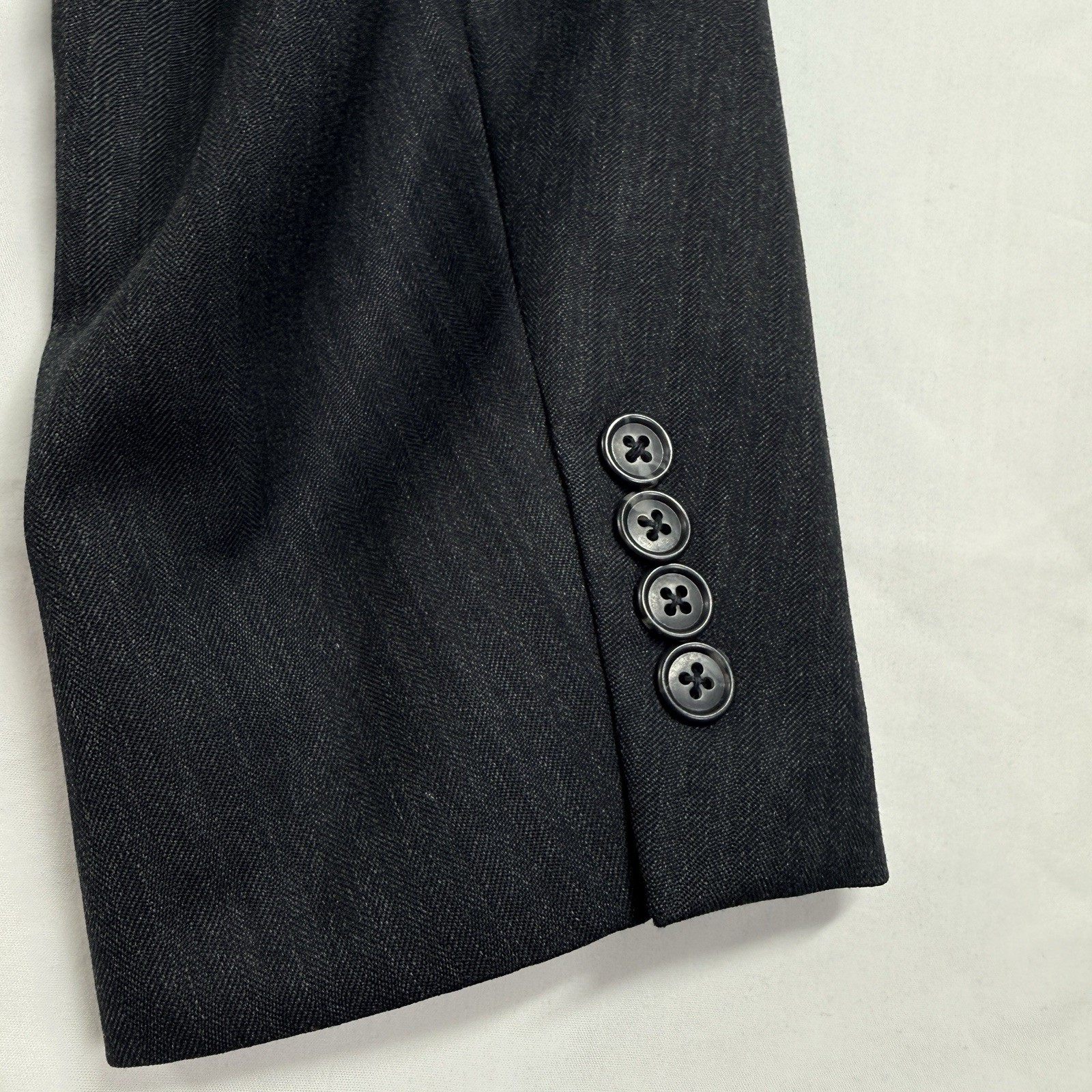 Vintage Polo Ralph Lauren Blazer 46L USA Union Made Wool Herringbone Suit Jacket