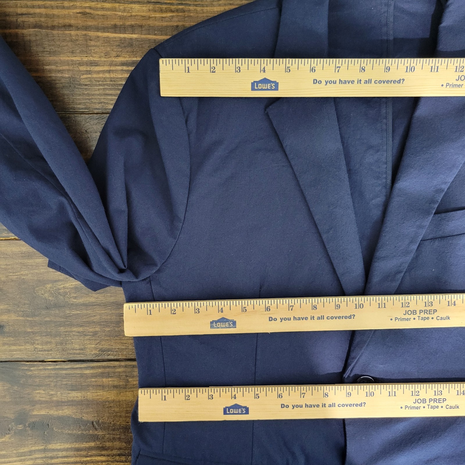 Old Navy Men’s Sport Coat Blazer Two Button Navy Blue Cotton Spandex Size LARGE