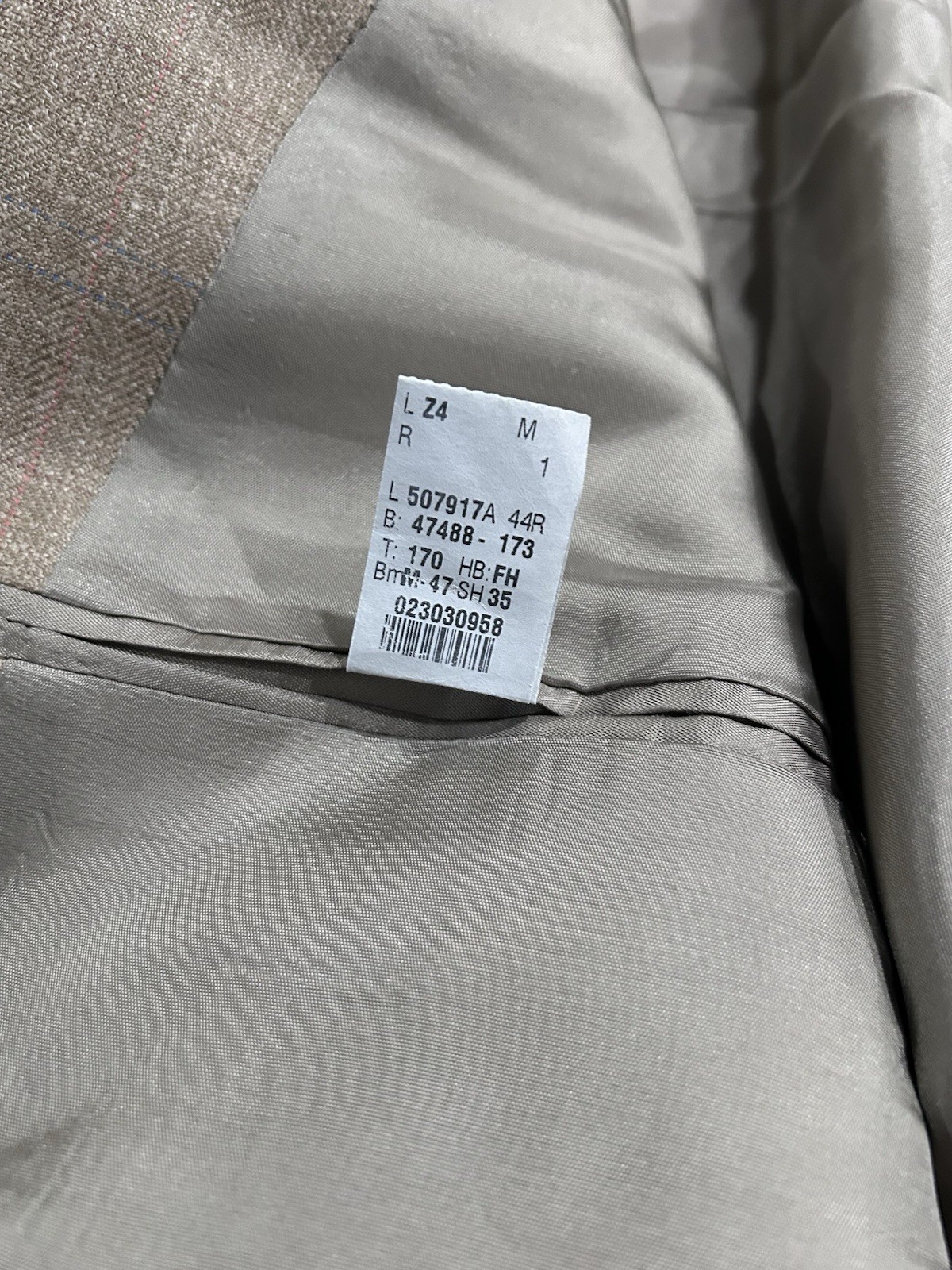 Lauren Ralph Lauren Mens Tan Plaid Wool Blend Sport Coat Blazer Jacket 44R