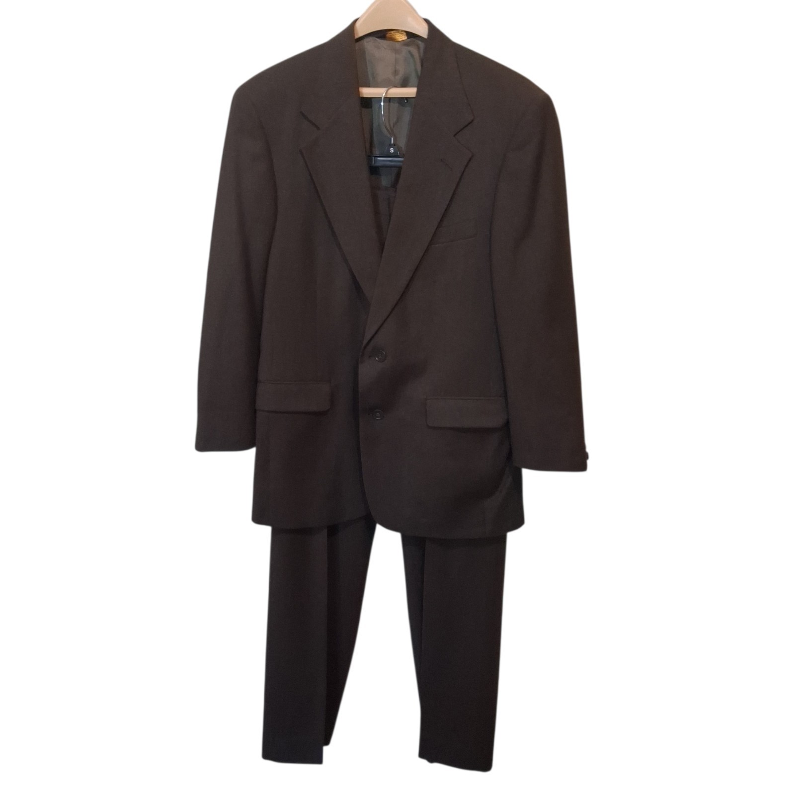 Nino Cerruti Rue Royale Suit Espresso Brown USA Union 40R Jacket 30×31 Pant