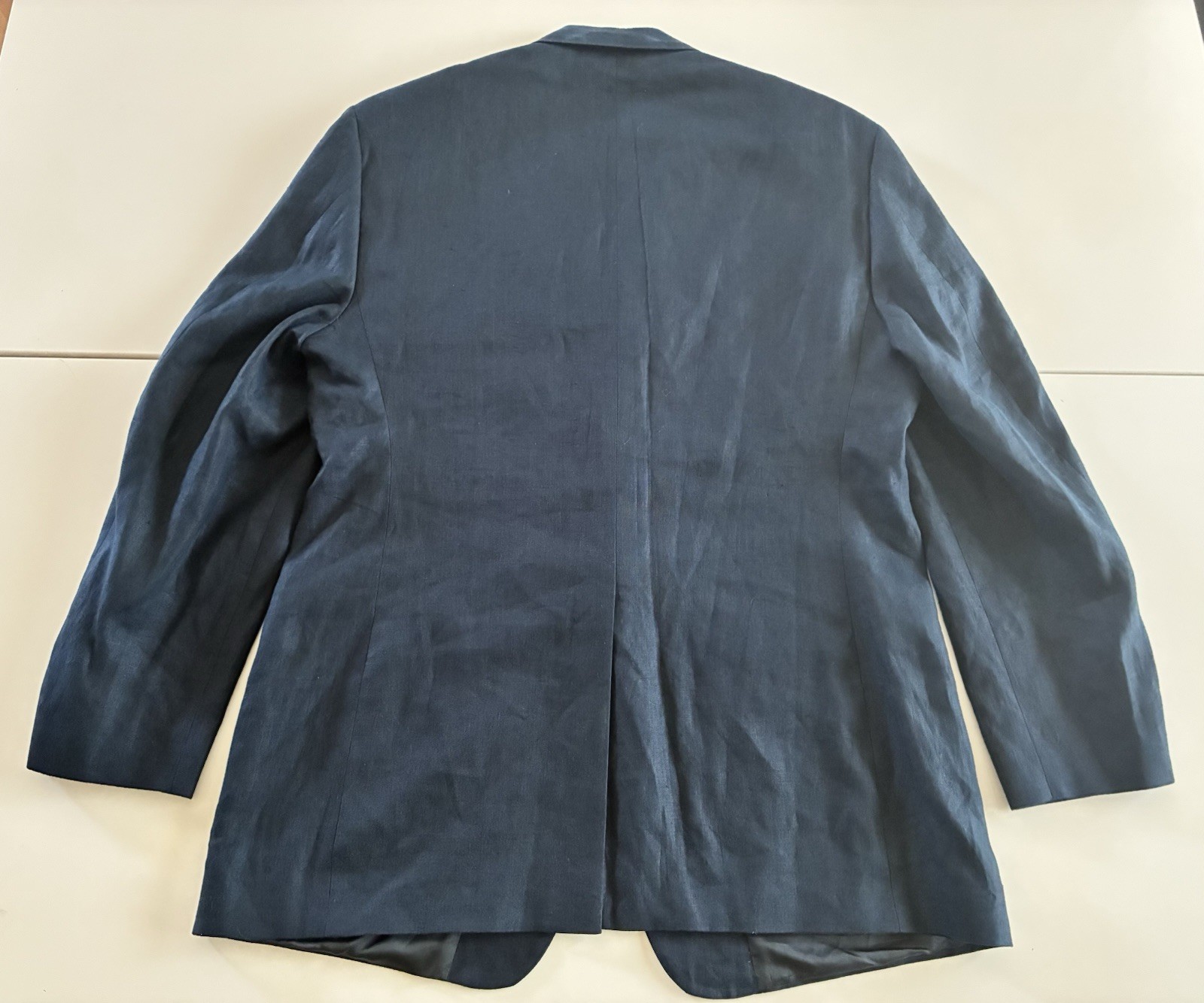 BROOKS BROTHERS 43R Made In The USA 💯 LINEN DARK NAVY TWO- BUTTON SPORT COAT