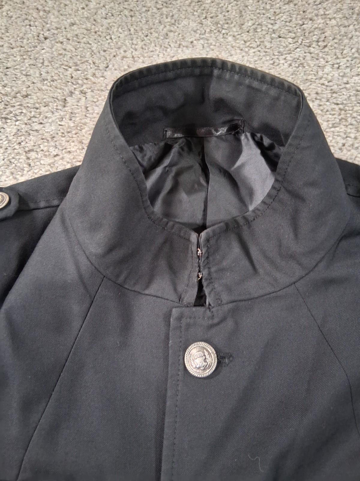 Inserch Mens Jacket XL Pants 38×26.5 Black Button Up Pockets Polyester Blend