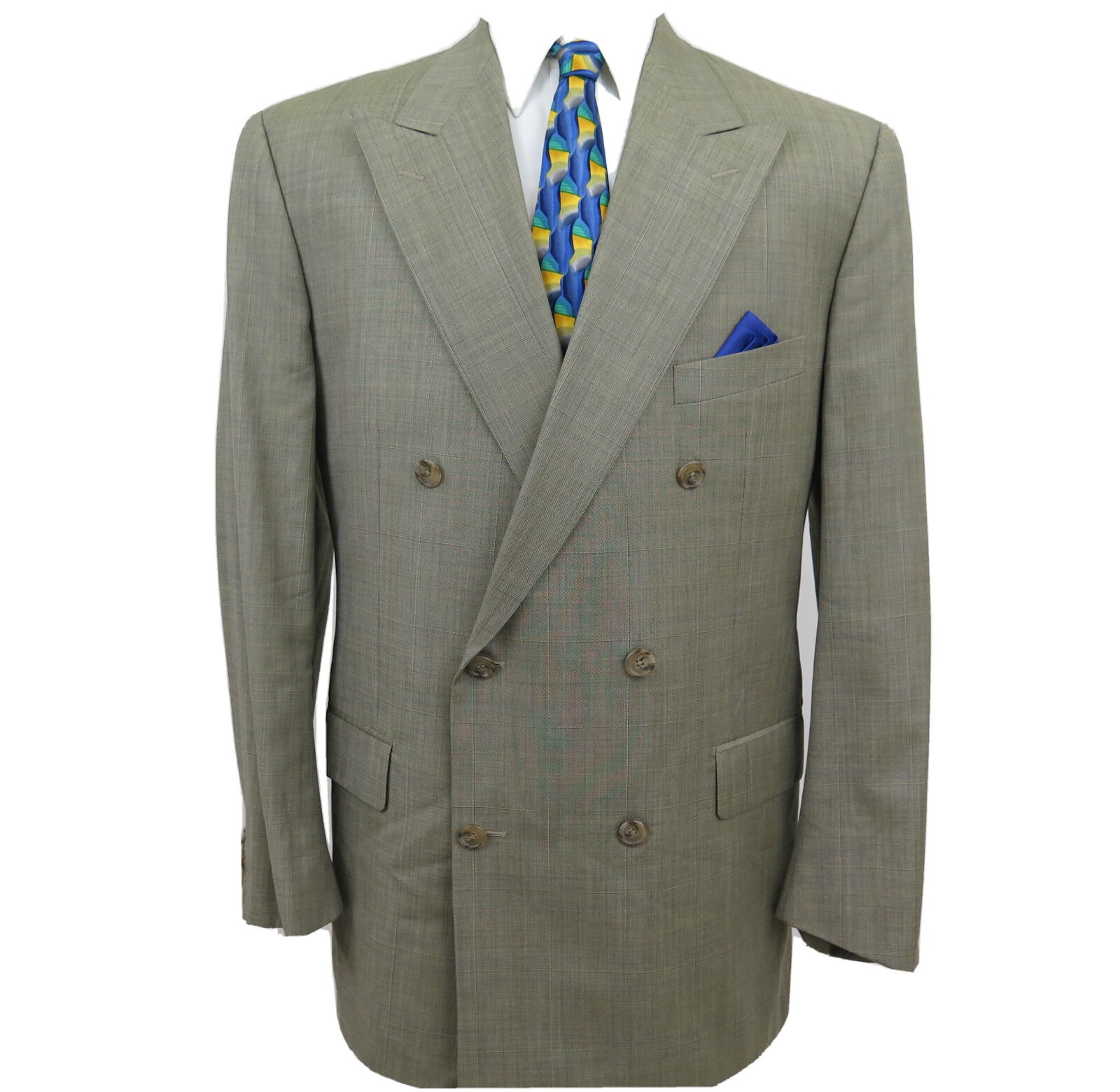 Corneliani Saks Men Super 120s Wool Italian Blazer Jacket Sport Coat 42/44 L EUC