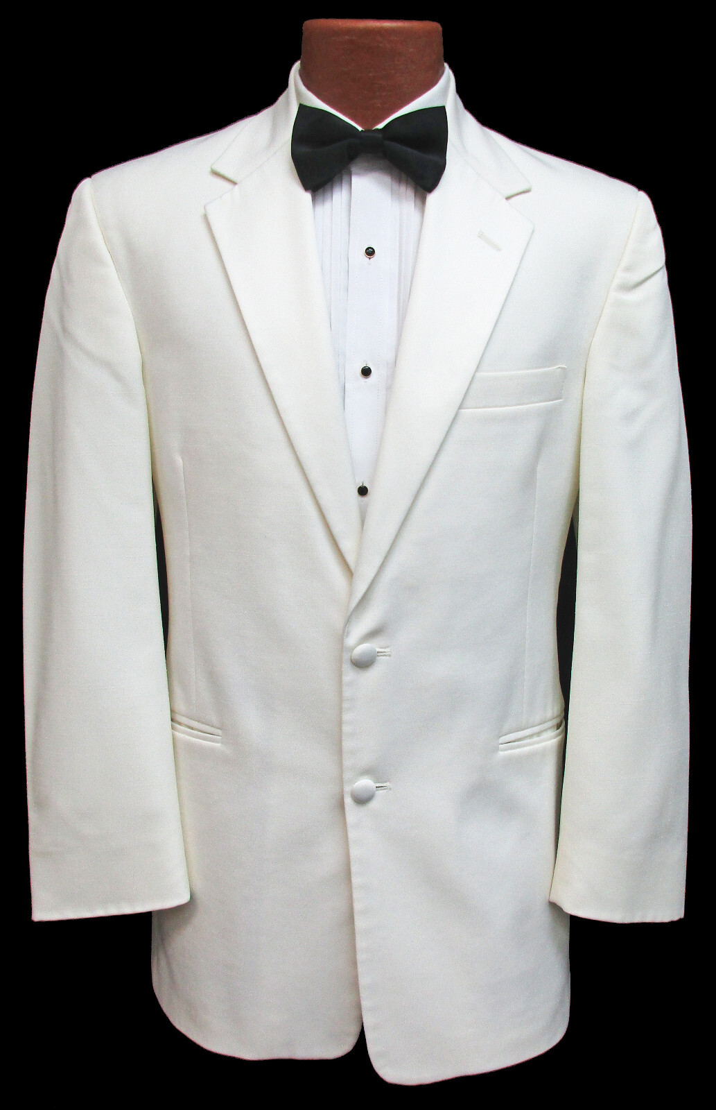 Men’s Perry Ellis Ivory Tuxedo Jacket Two Button with Satin Notch Lapels 40R