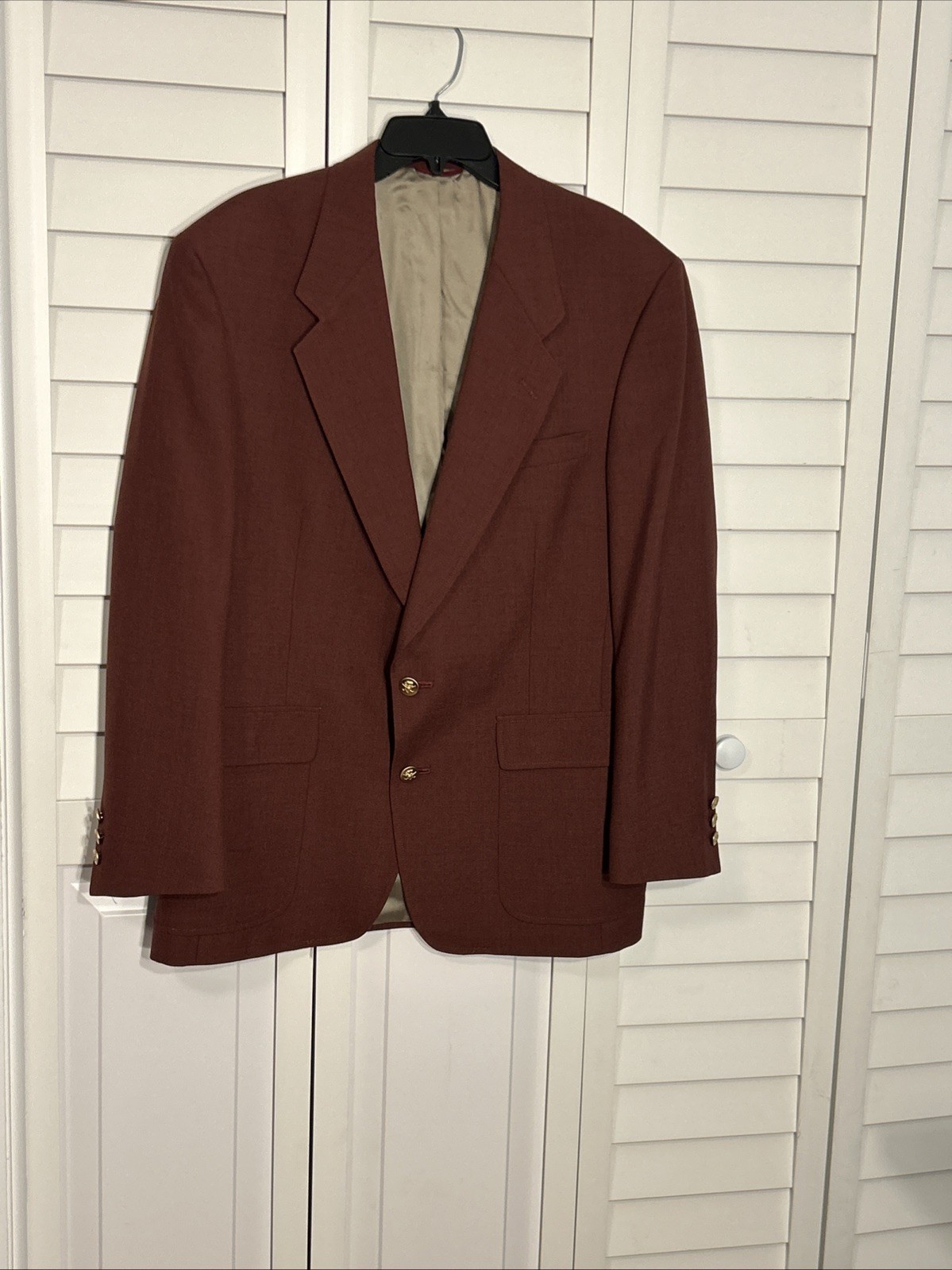 Vintage 90’s Mens Suit Jacket Blazer 41R Jack Nicklaus Tournament Series Burgund