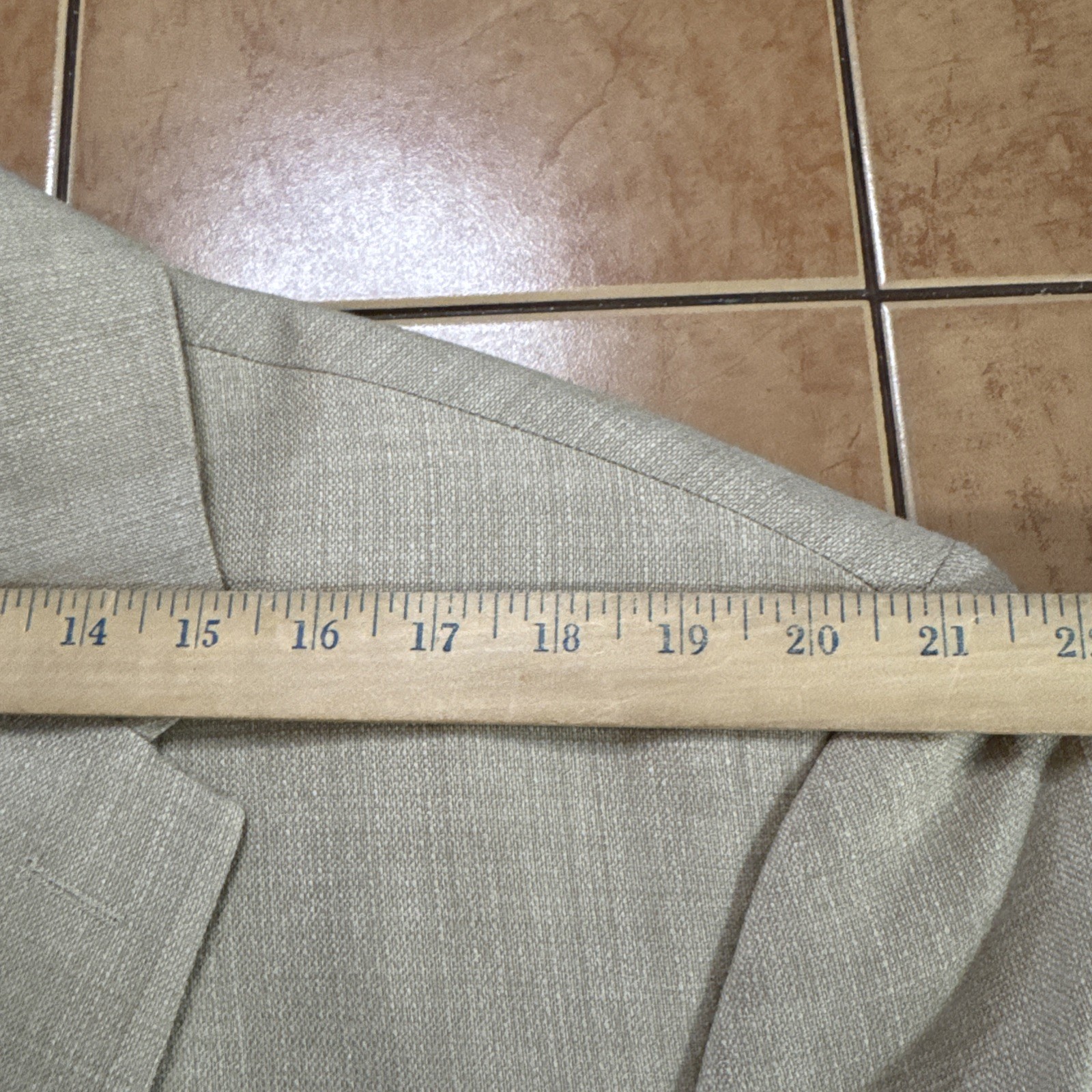 Pronto Moda Super 140’s Merino Wool Sand Brown Lana Lux Blazer Sz 48L Jacket