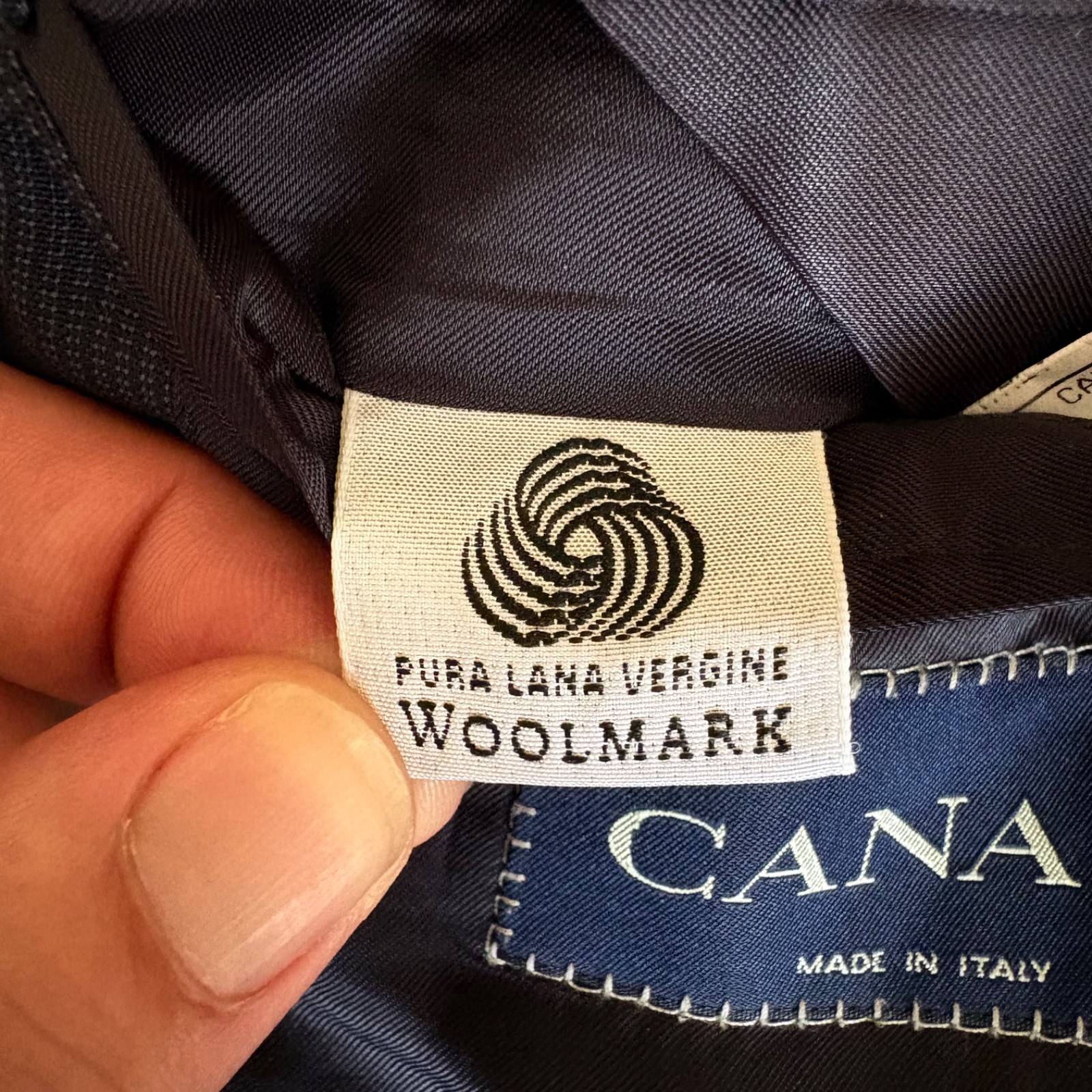 Canali Suit Set 56 L (46 US) Men’s Blazer Pants 36X32 100% Wool Blue Italy Made