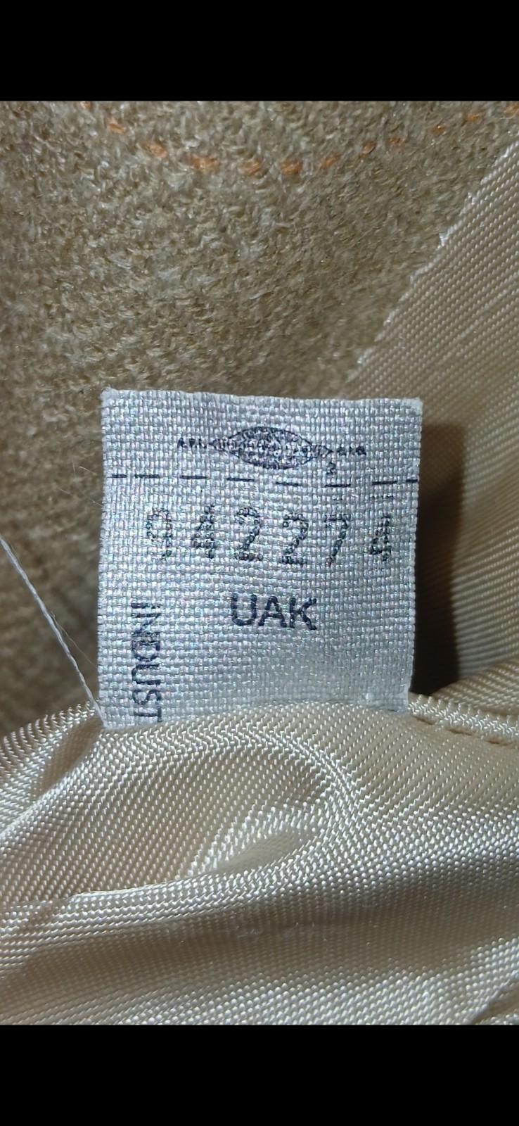 Brooks Brothers Beige Herringbone Tweed Wool Sports Coat 43R 2-Button Vent