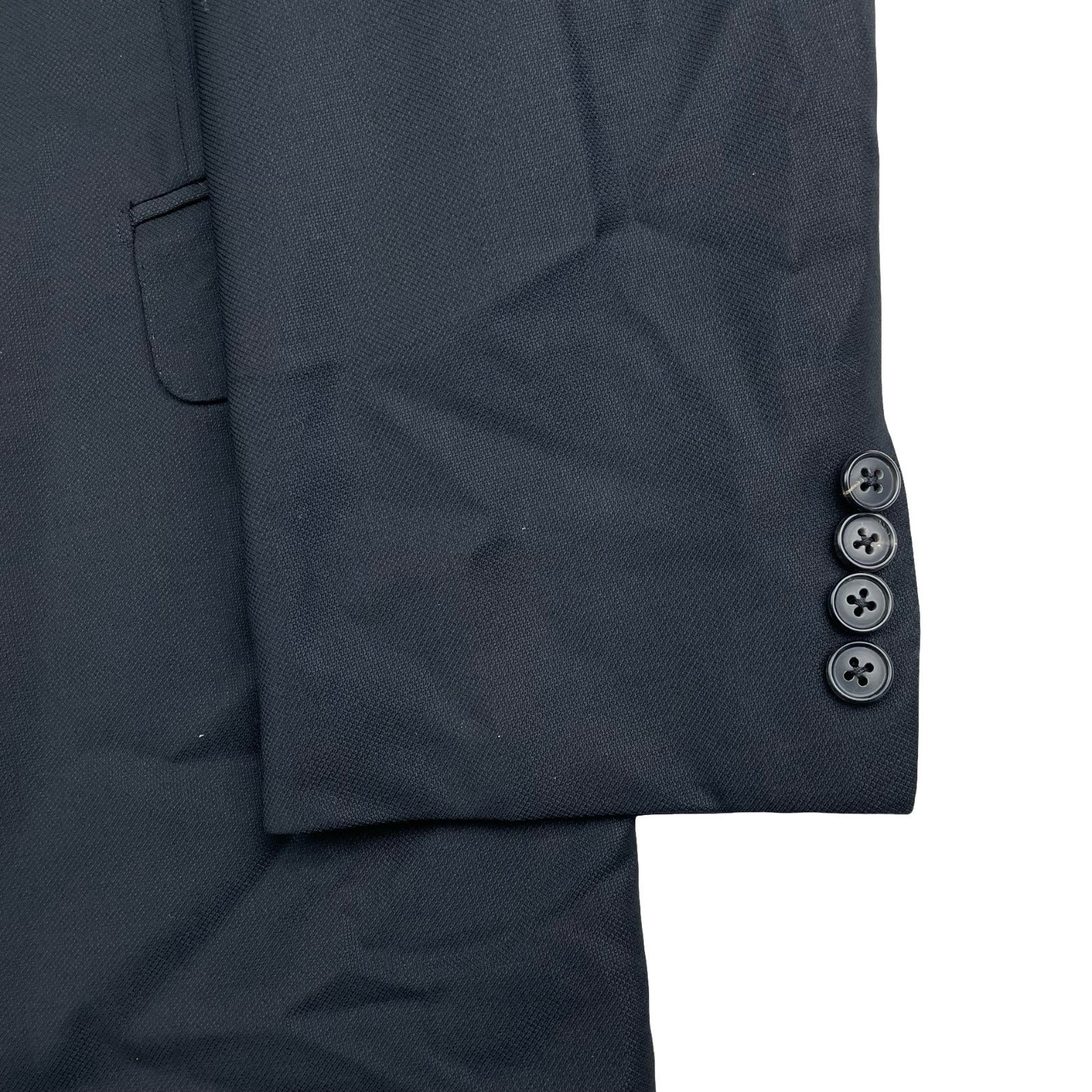 Belvest Men’s 100% Wool 3-Button Blazer Black • Italy • 44L US