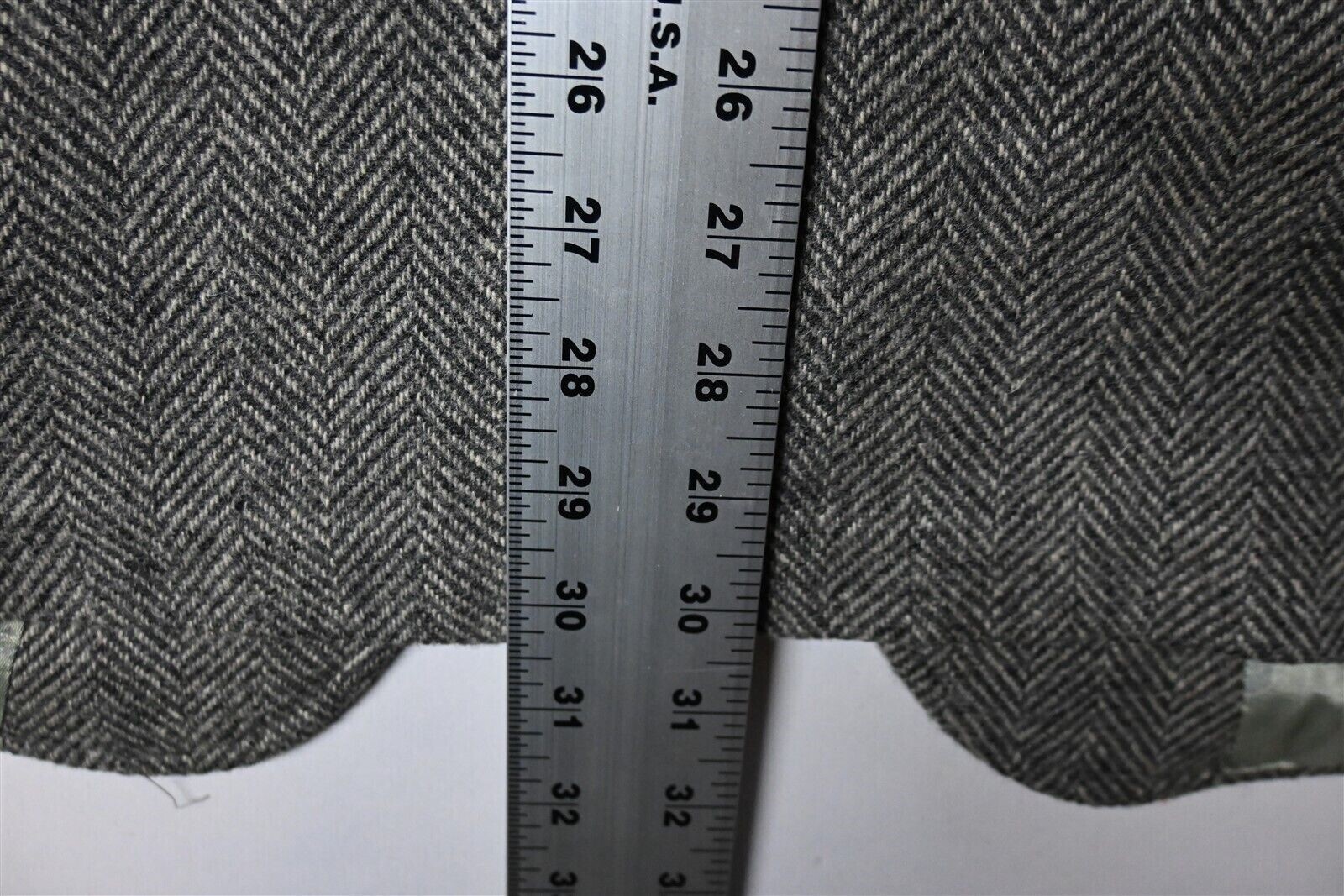 Vtg Haggar 44R Gray Herringbone Tweed Wool Mens Blazer Sport Coat Jacket