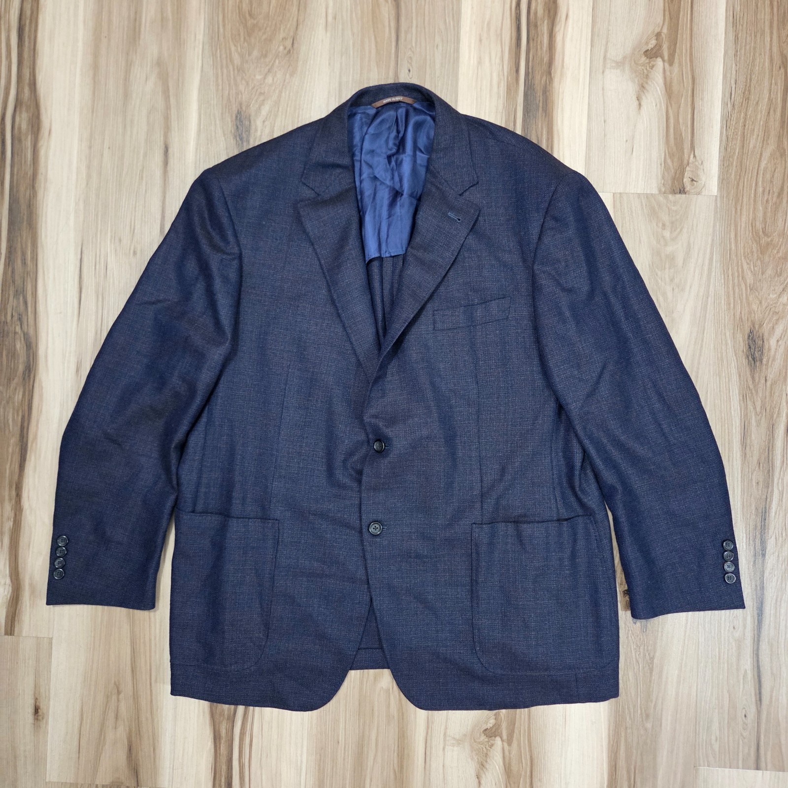 Canali Jacket Mens 44 Blue Kei Blazer Sport Coat Wool Italy Made