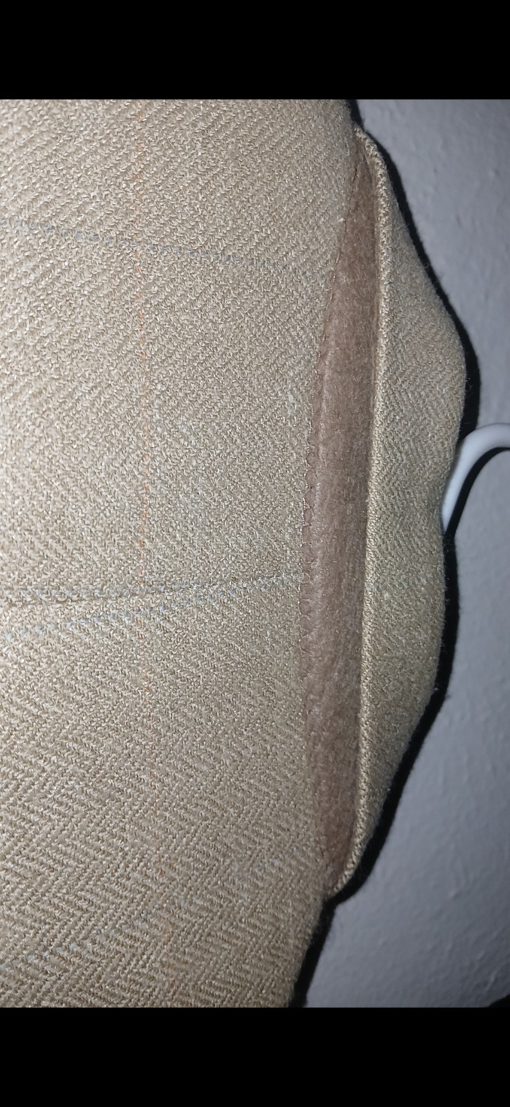 Brooks Brothers Beige Herringbone Tweed Wool Sports Coat 43R 2-Button Vent