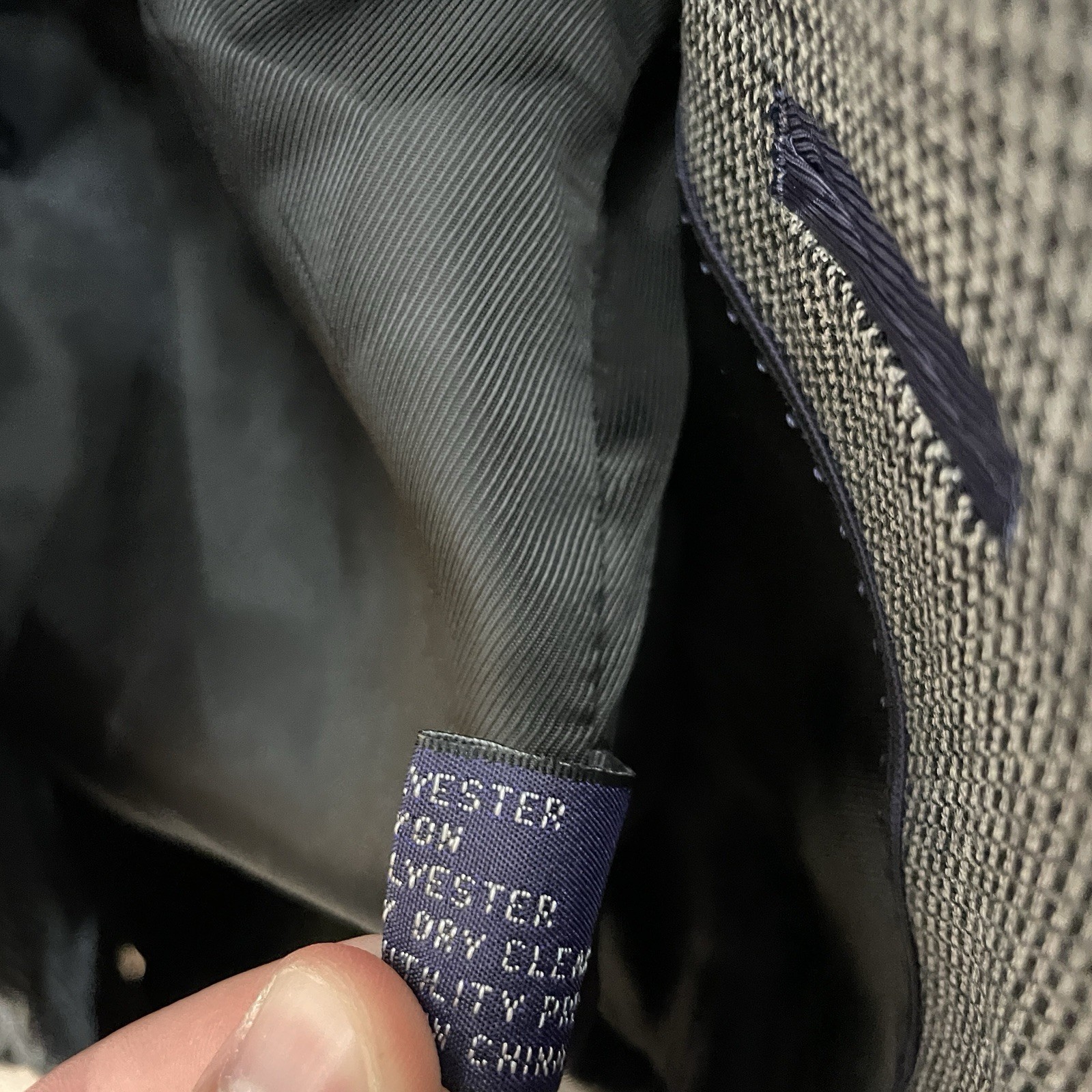 Adolfo Sport Coat Mens 40R Gray Multicolor Houndstooth Polyester Double Vented