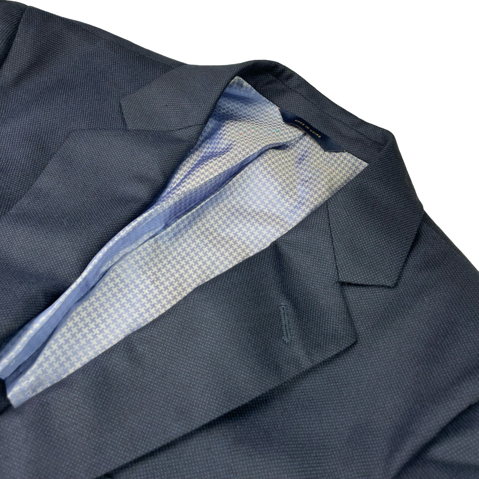 Brooks Brothers Men’s Bespoke 100% Wool 2-Button Blazer Navy Textured • 40S