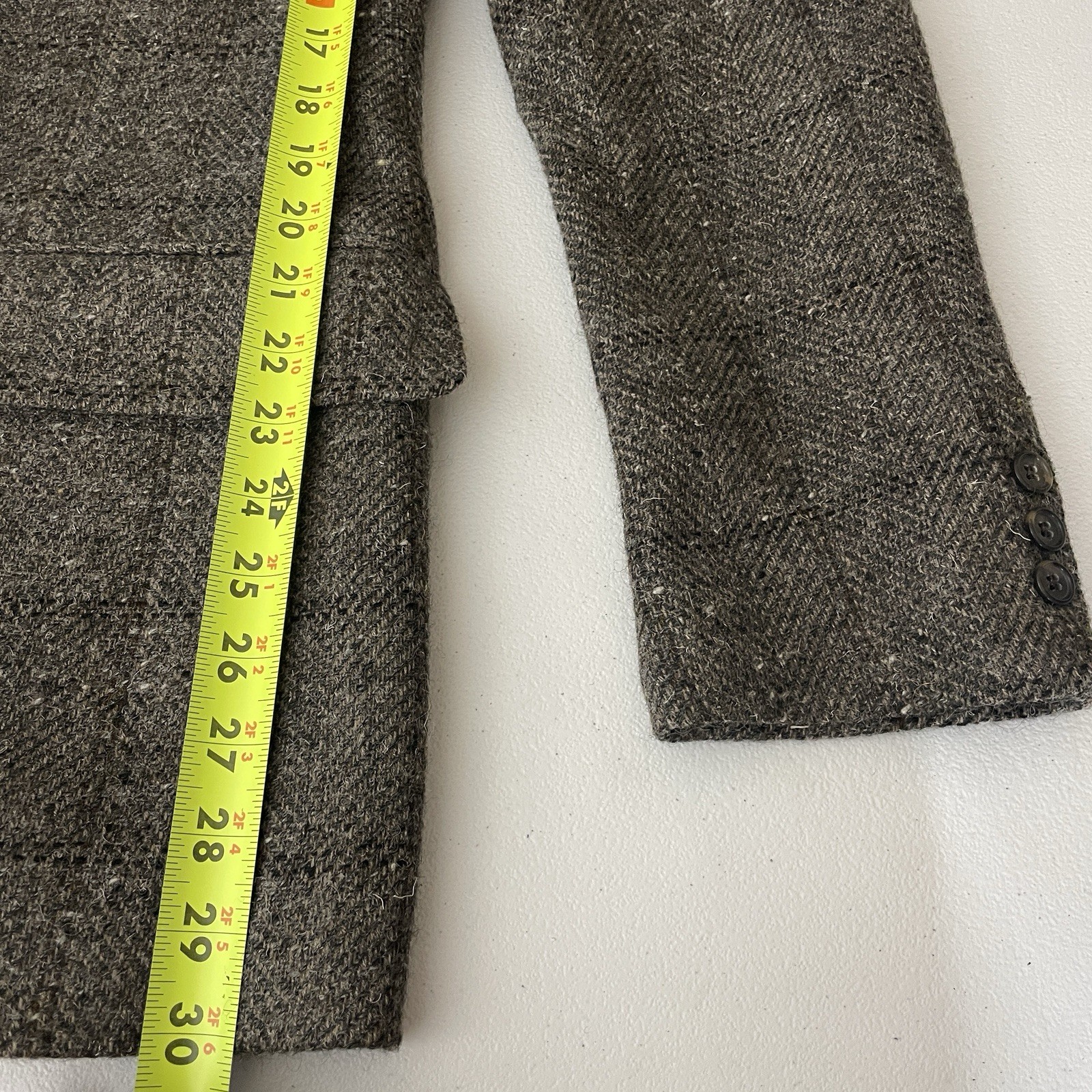 Calvin Klein Sport Coat Mens 40L Brown Multicolor Textured Check Two Buttons